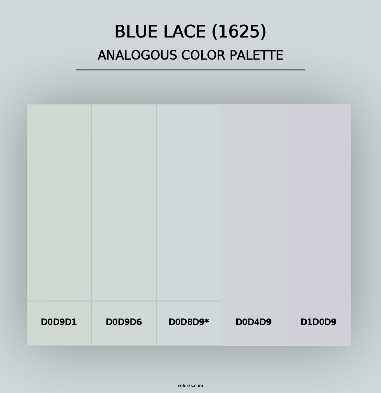 Blue Lace (1625) - Analogous Color Palette