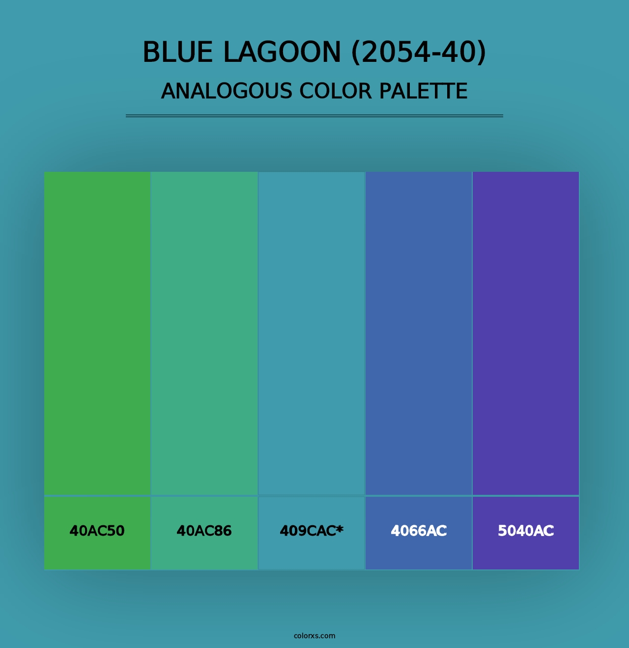 Blue Lagoon (2054-40) - Analogous Color Palette