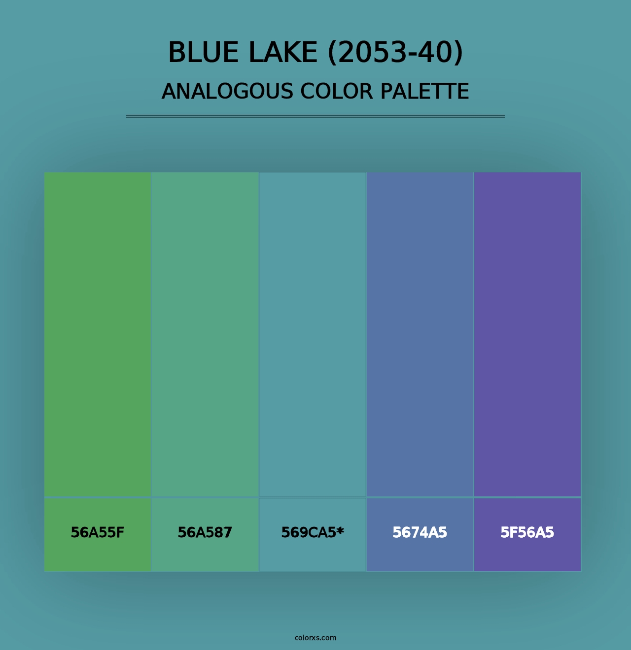 Blue Lake (2053-40) - Analogous Color Palette