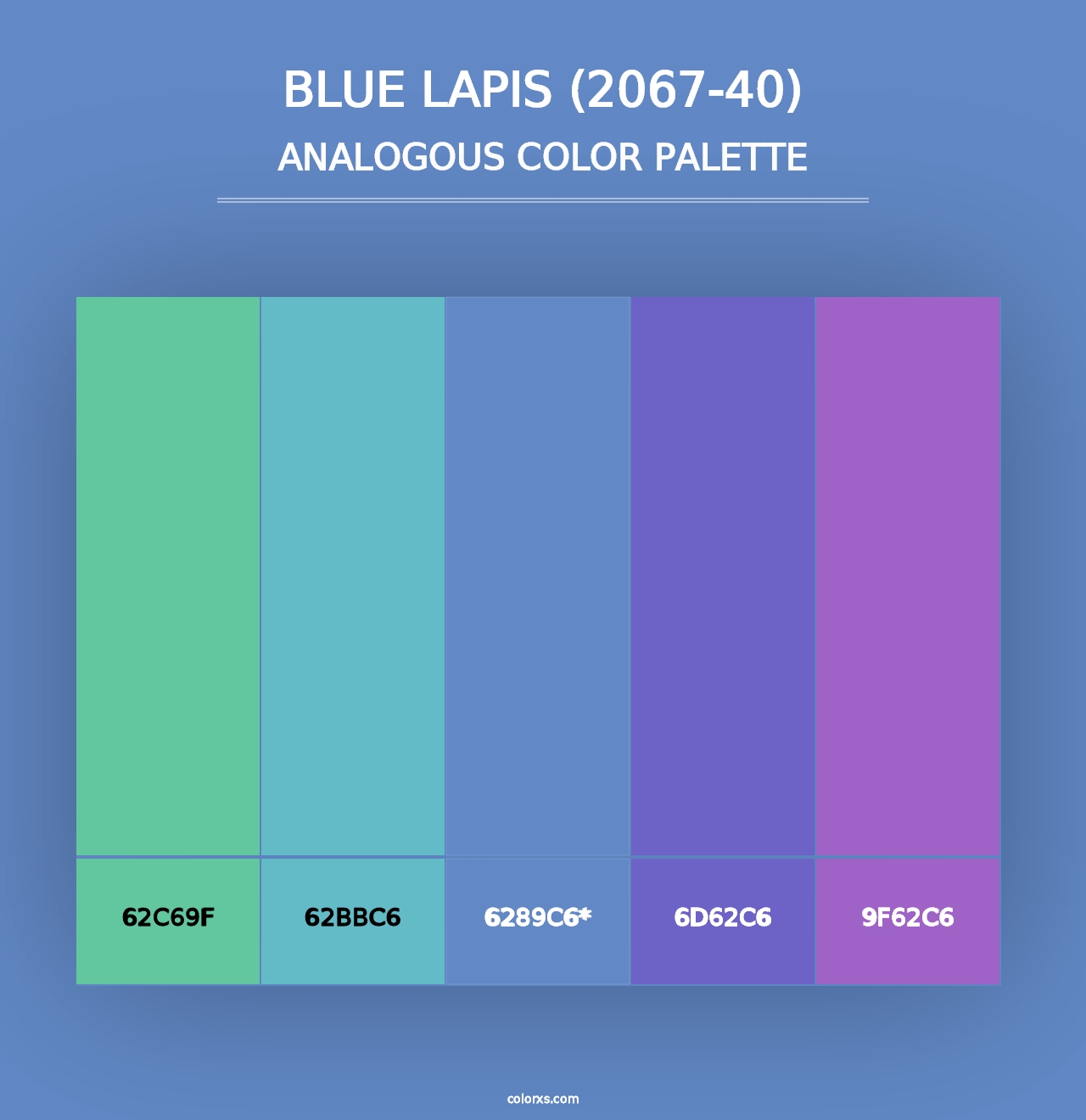 Blue Lapis (2067-40) - Analogous Color Palette