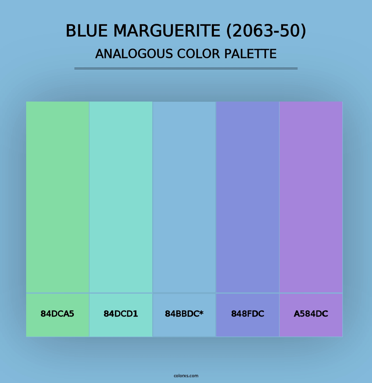 Blue Marguerite (2063-50) - Analogous Color Palette