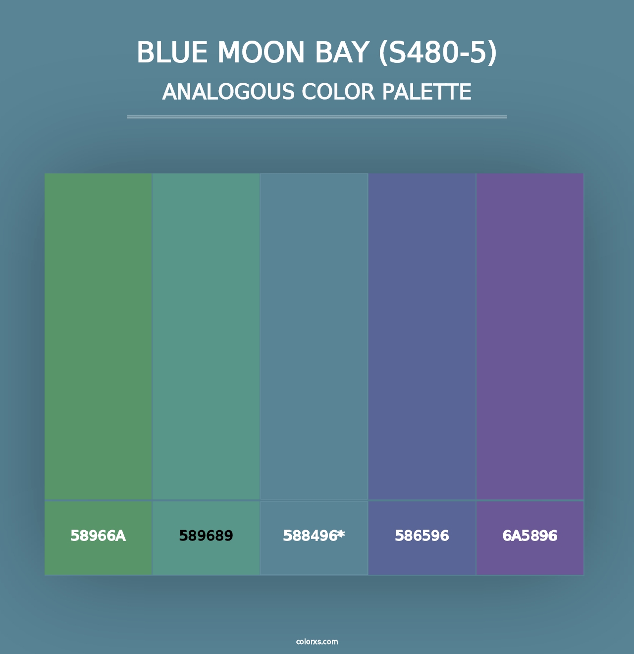 Blue Moon Bay (S480-5) - Analogous Color Palette