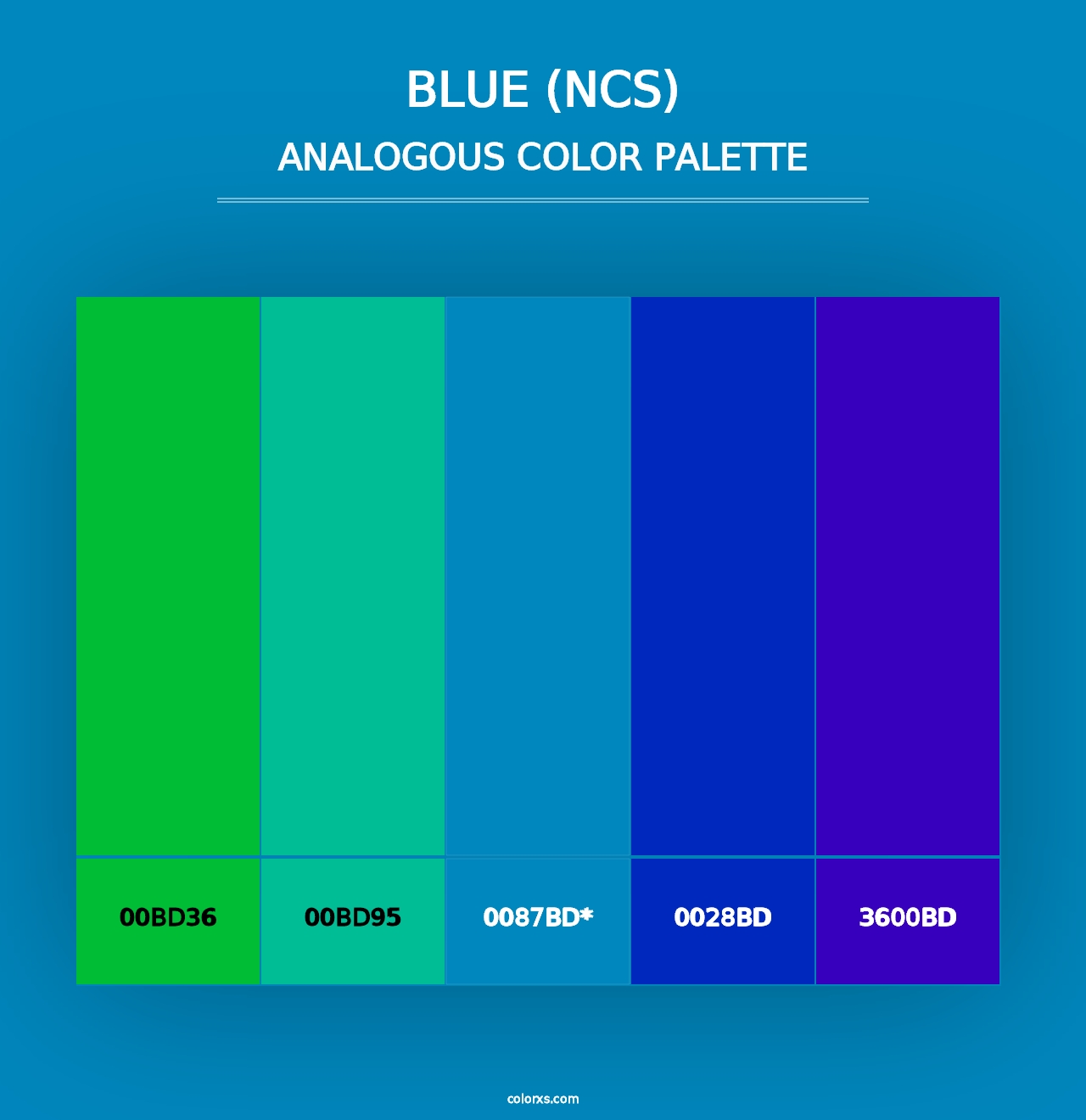 Blue (NCS) - Analogous Color Palette