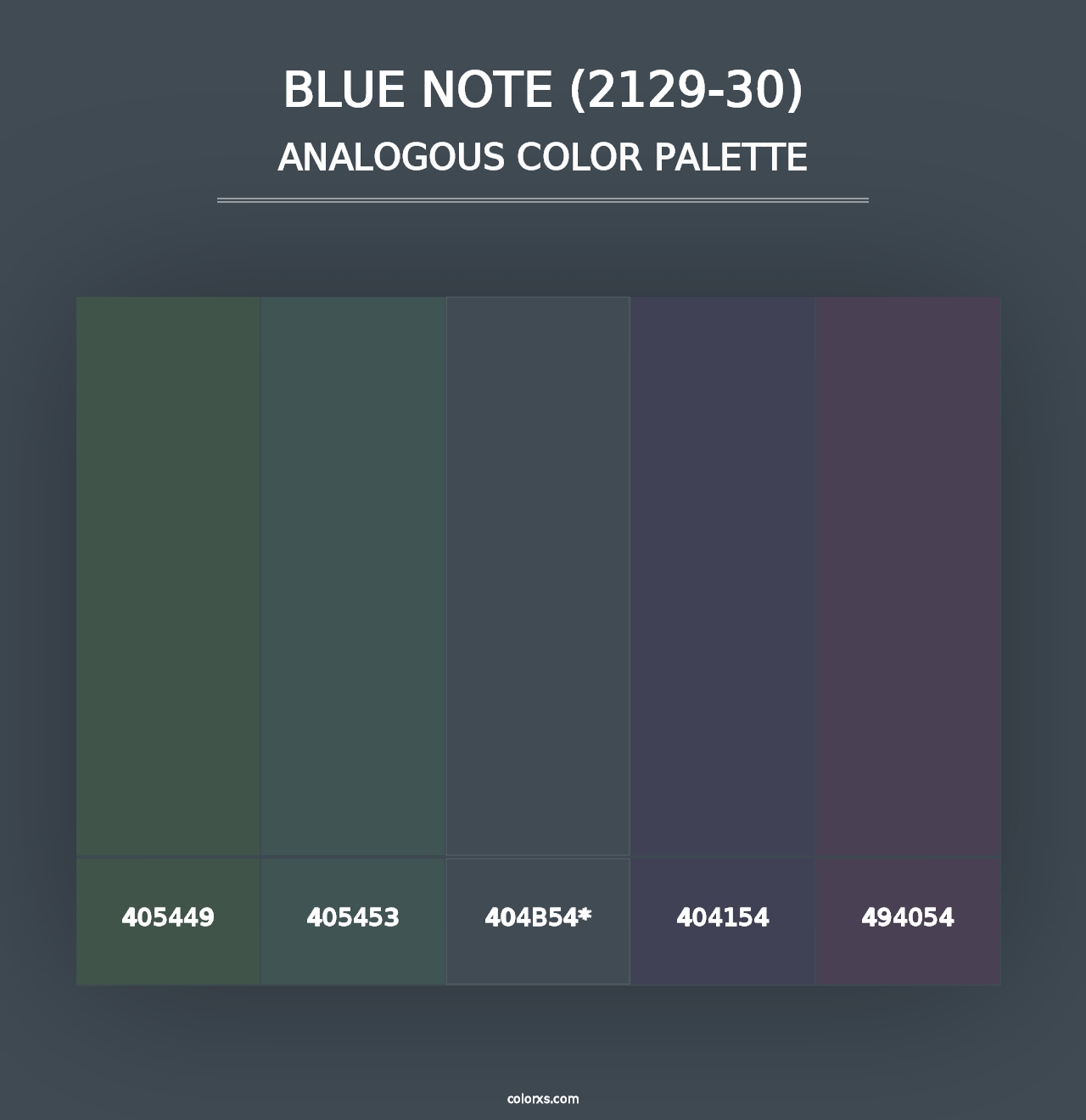 Blue Note (2129-30) - Analogous Color Palette