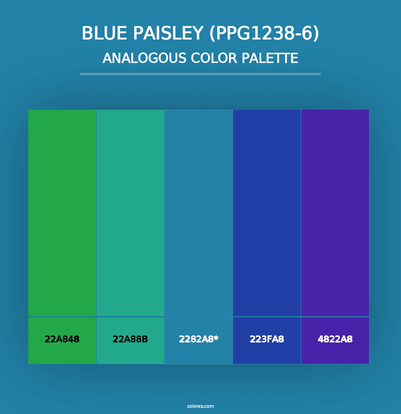 Blue Paisley (PPG1238-6) - Analogous Color Palette