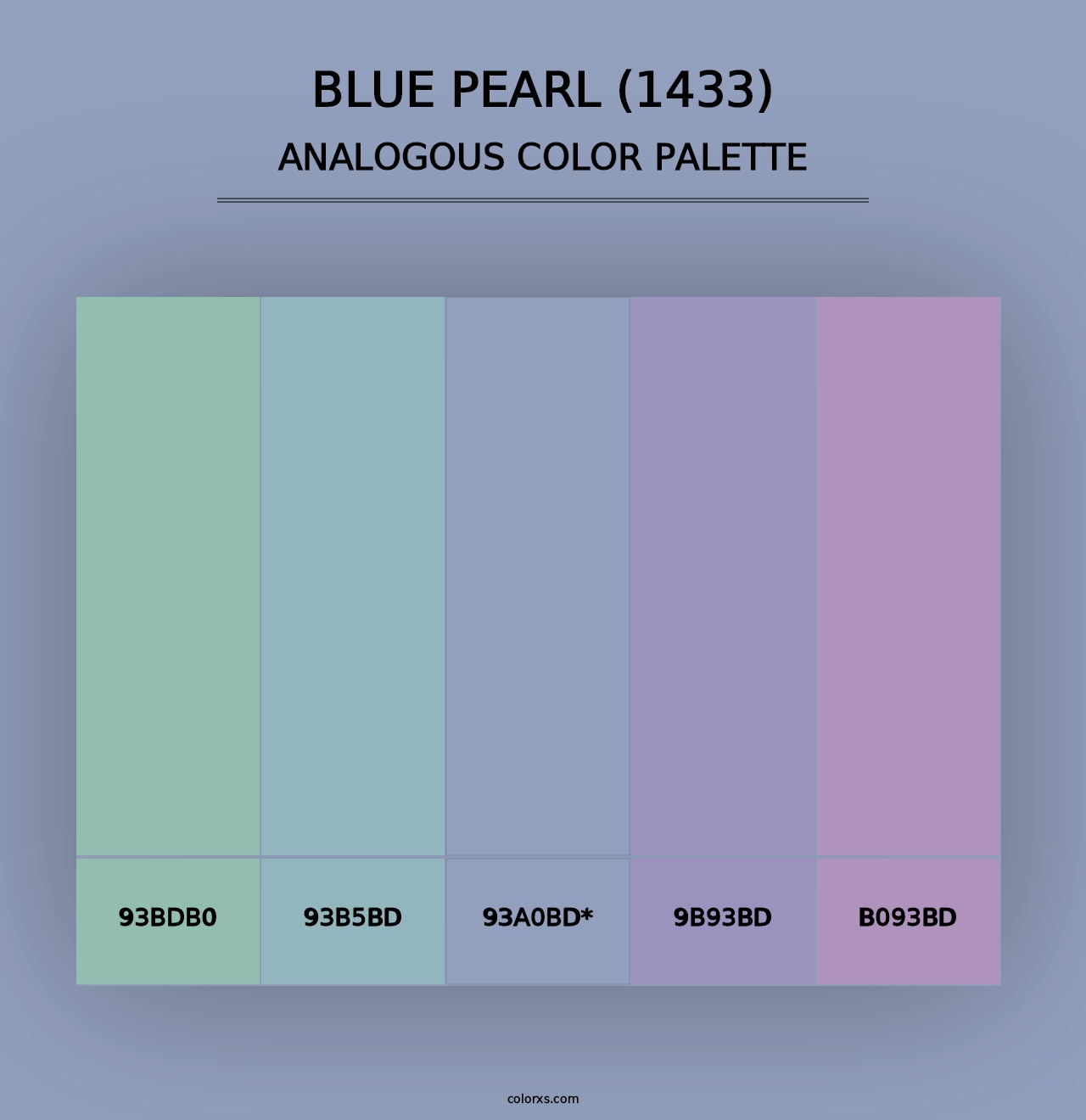 Blue Pearl (1433) - Analogous Color Palette