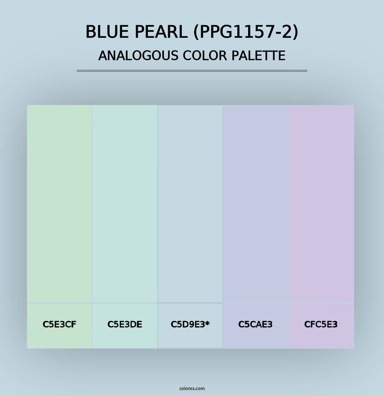 Blue Pearl (PPG1157-2) - Analogous Color Palette