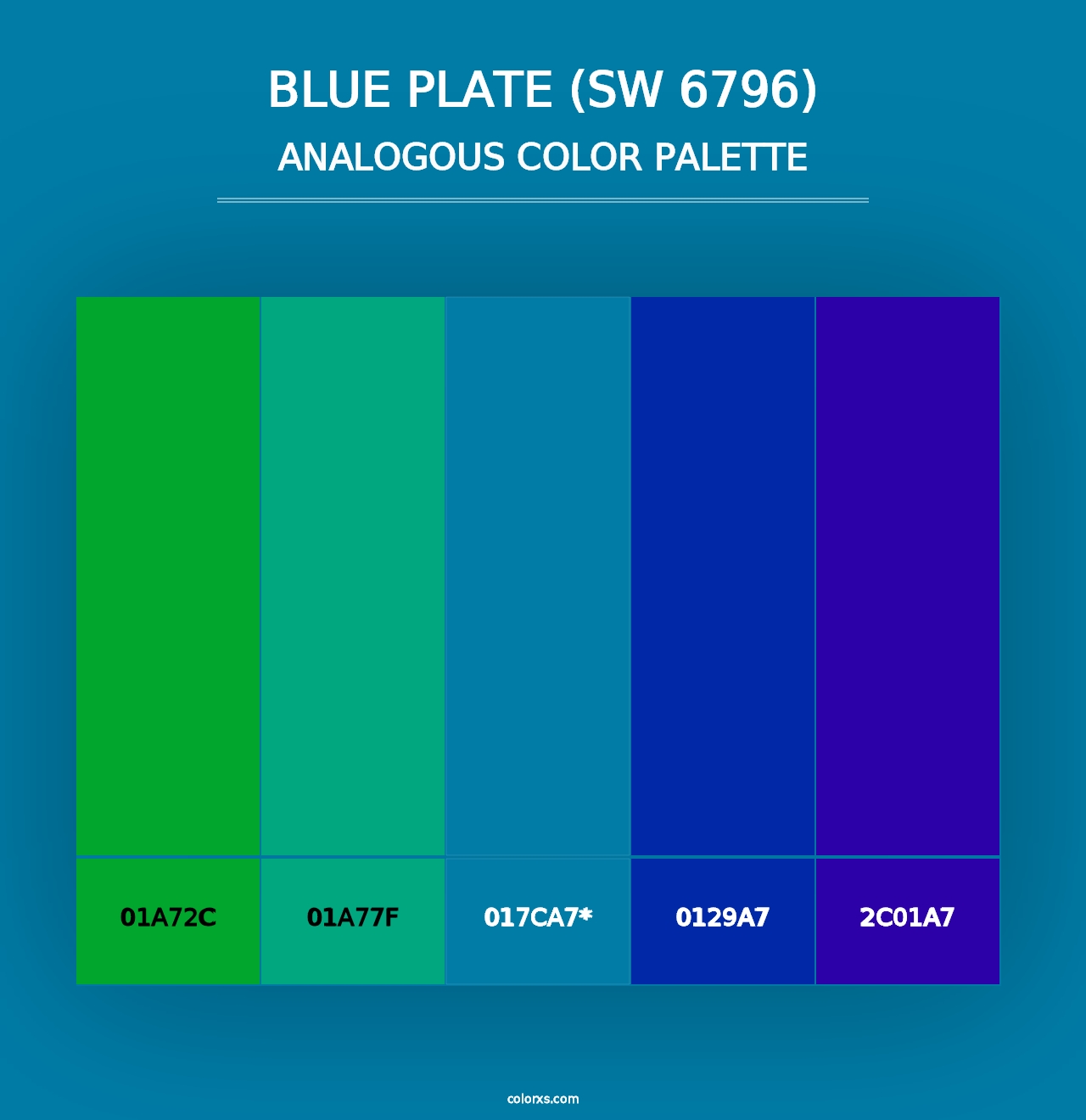 Blue Plate (SW 6796) - Analogous Color Palette