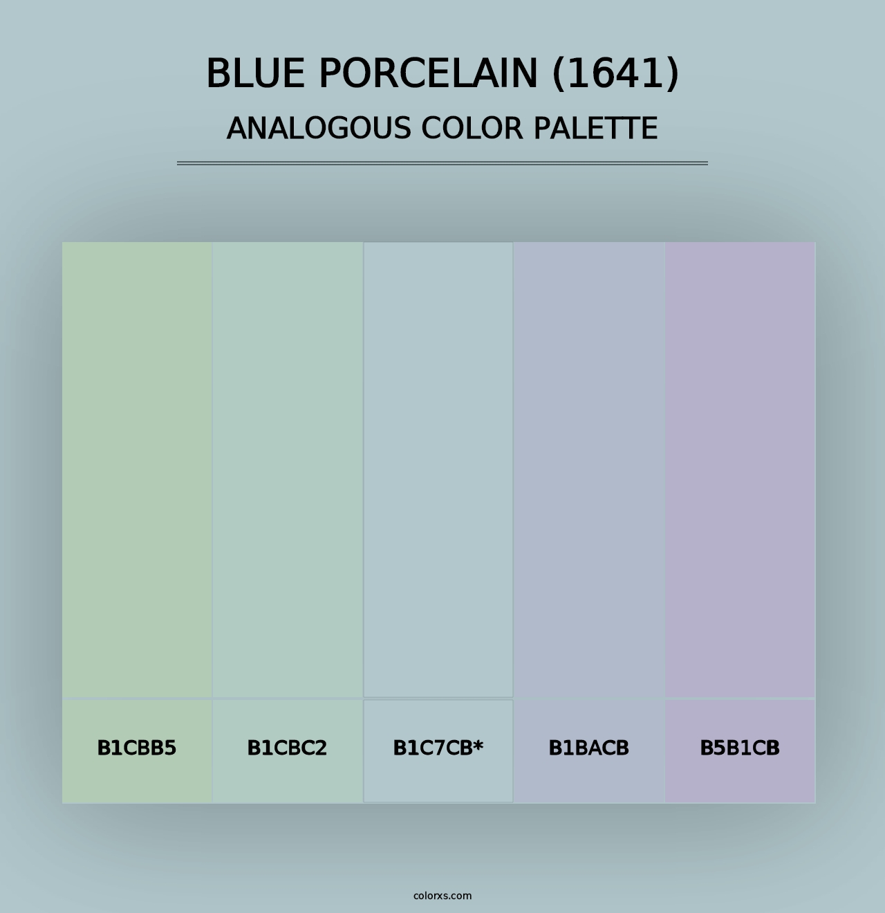 Blue Porcelain (1641) - Analogous Color Palette