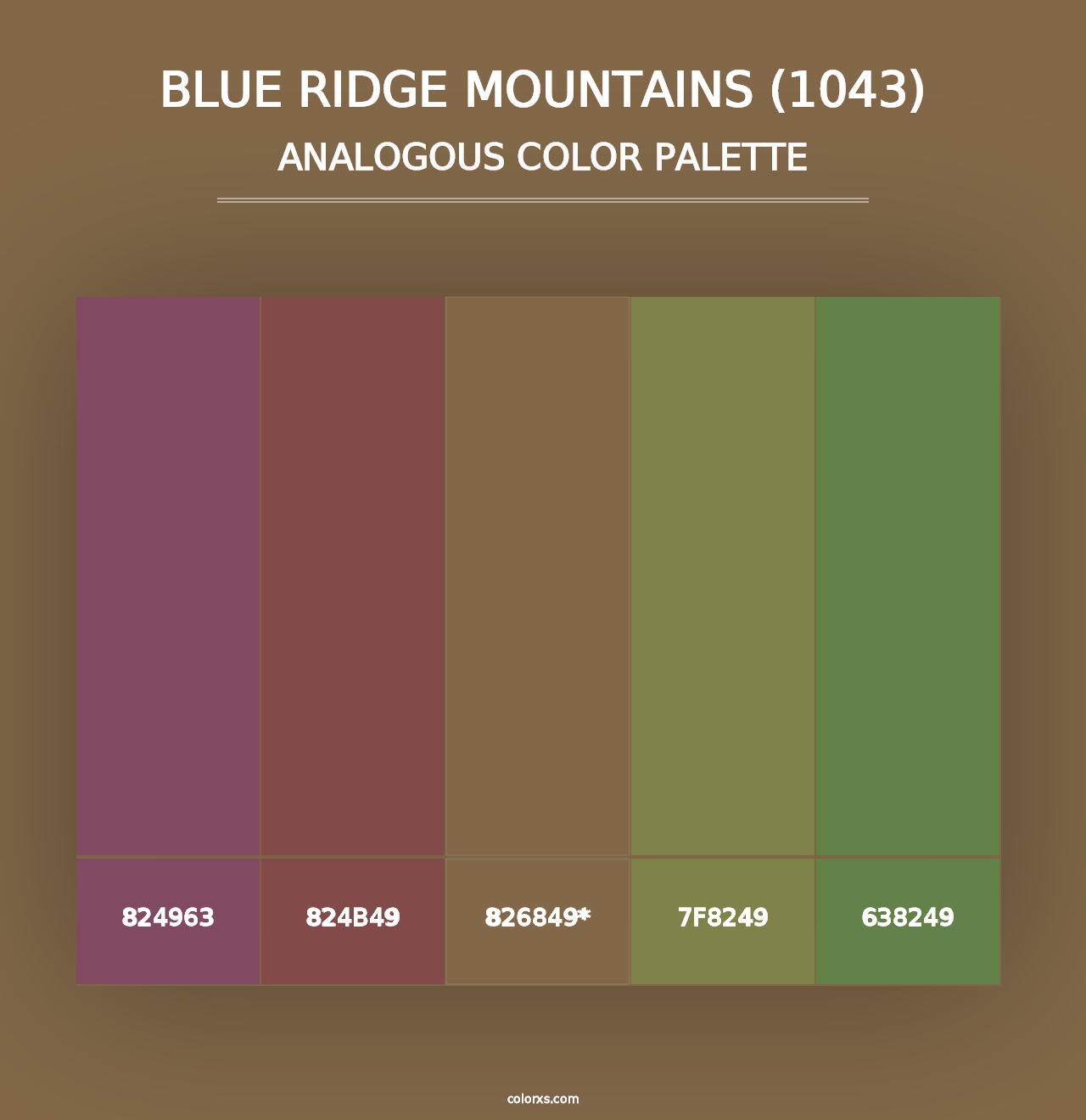 Blue Ridge Mountains (1043) - Analogous Color Palette