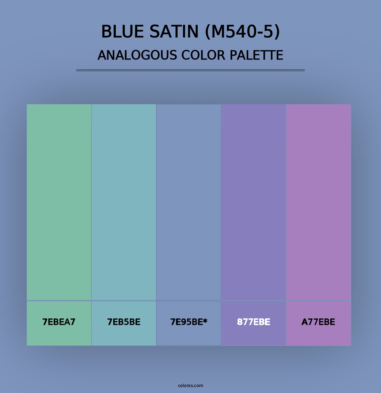 Blue Satin (M540-5) - Analogous Color Palette