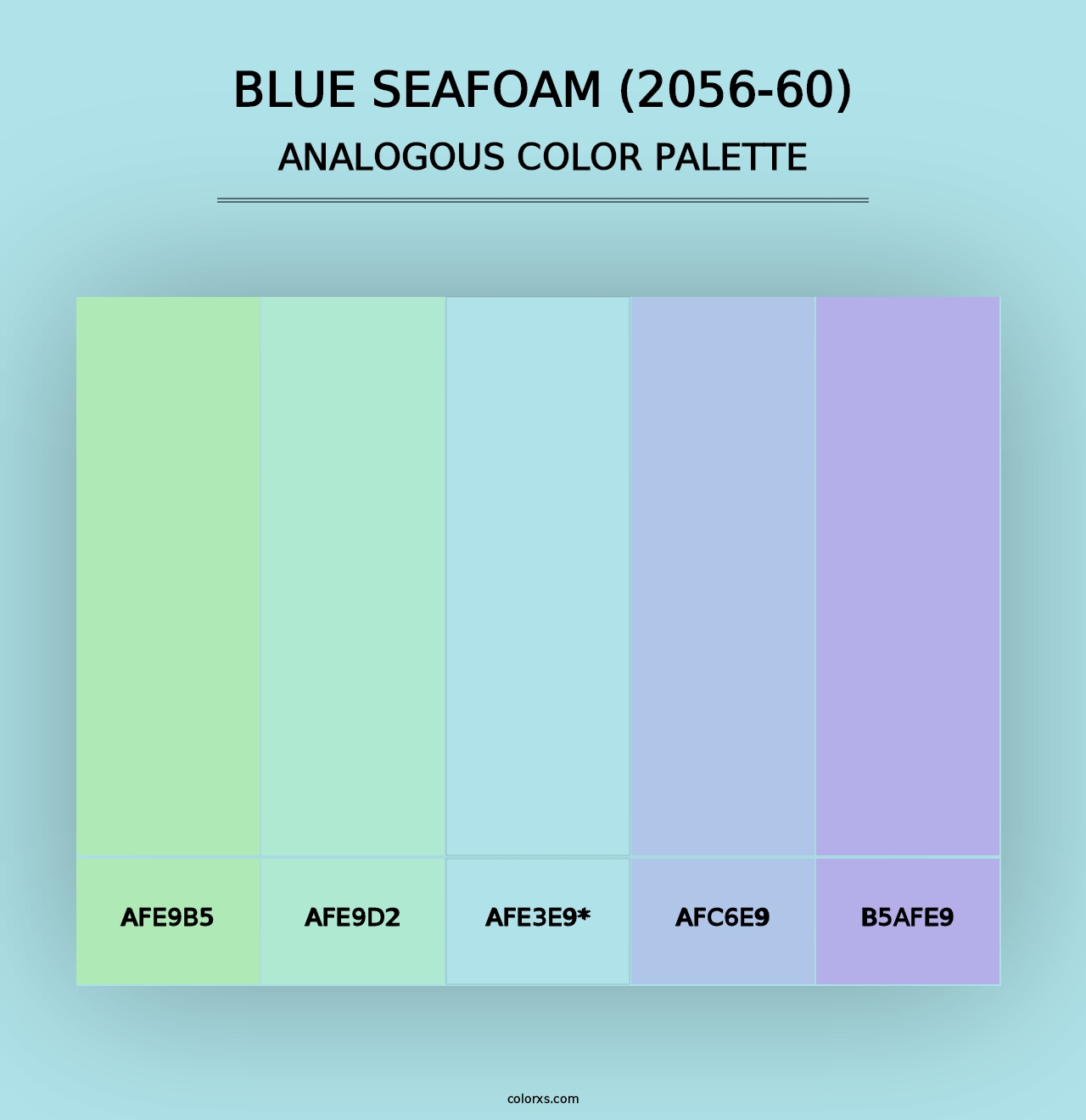 Blue Seafoam (2056-60) - Analogous Color Palette