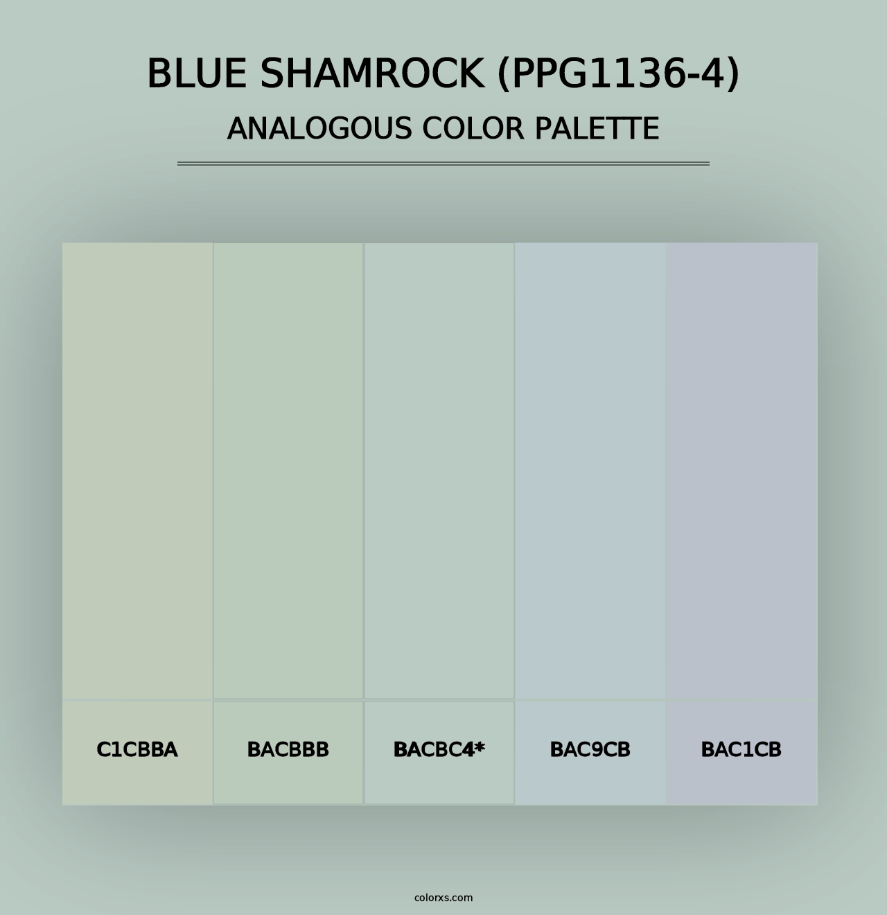 Blue Shamrock (PPG1136-4) - Analogous Color Palette