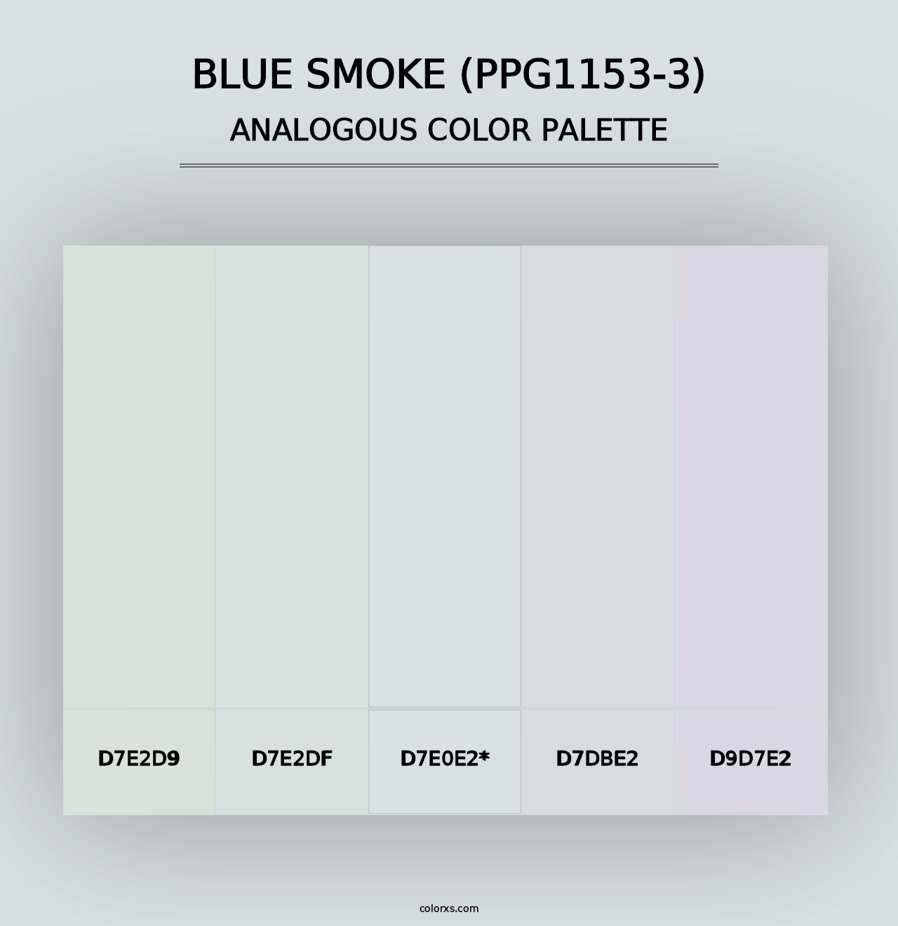 Blue Smoke (PPG1153-3) - Analogous Color Palette