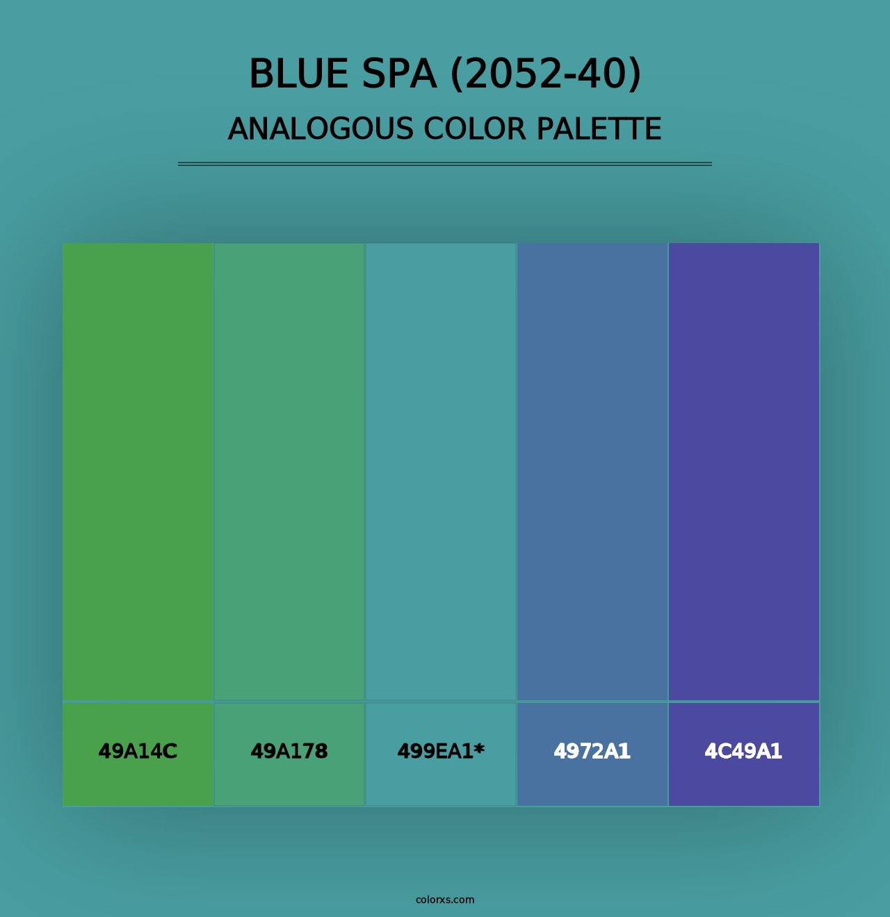 Blue Spa (2052-40) - Analogous Color Palette