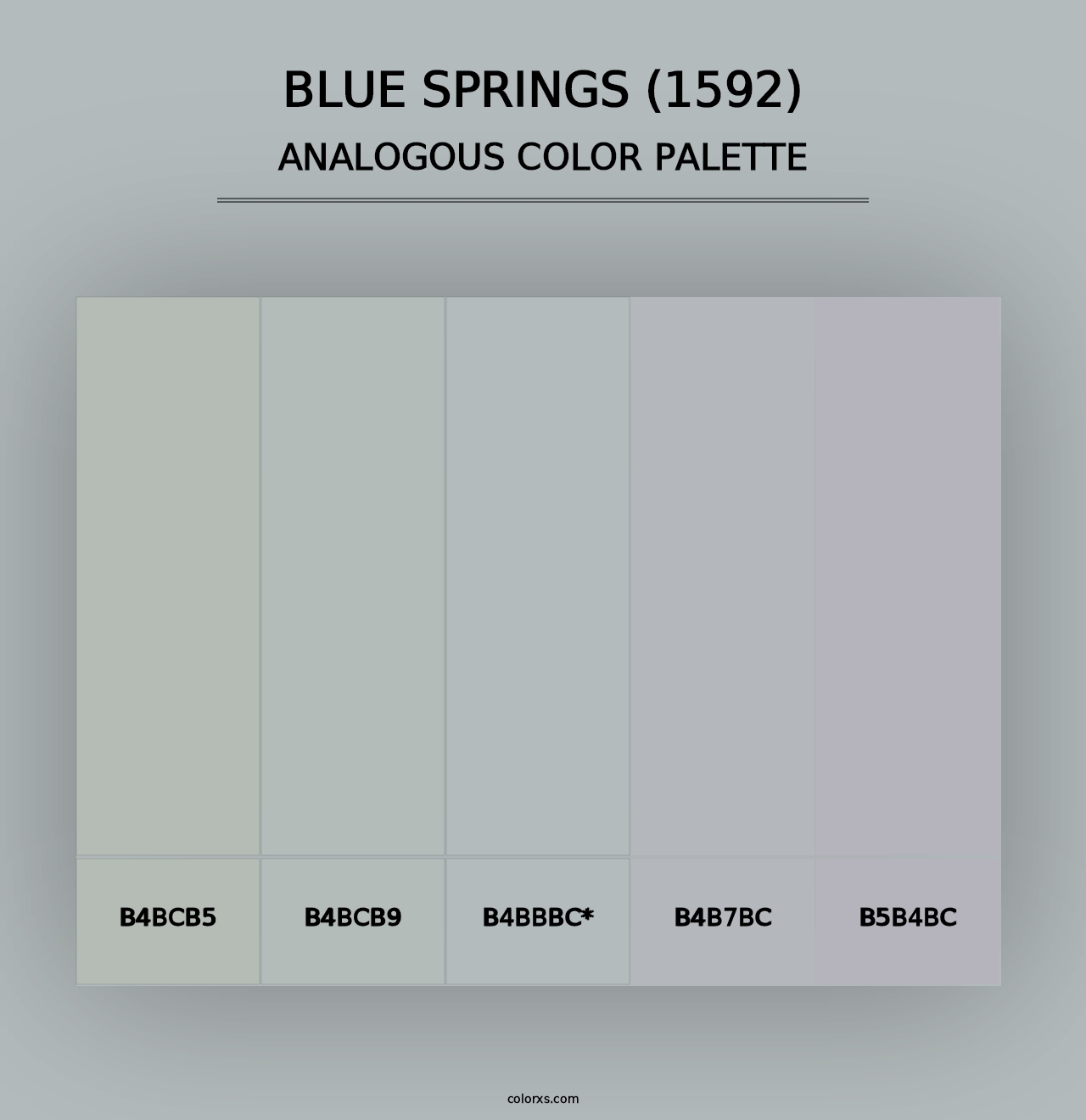 Blue Springs (1592) - Analogous Color Palette