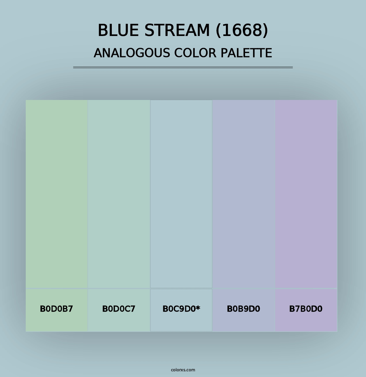 Blue Stream (1668) - Analogous Color Palette