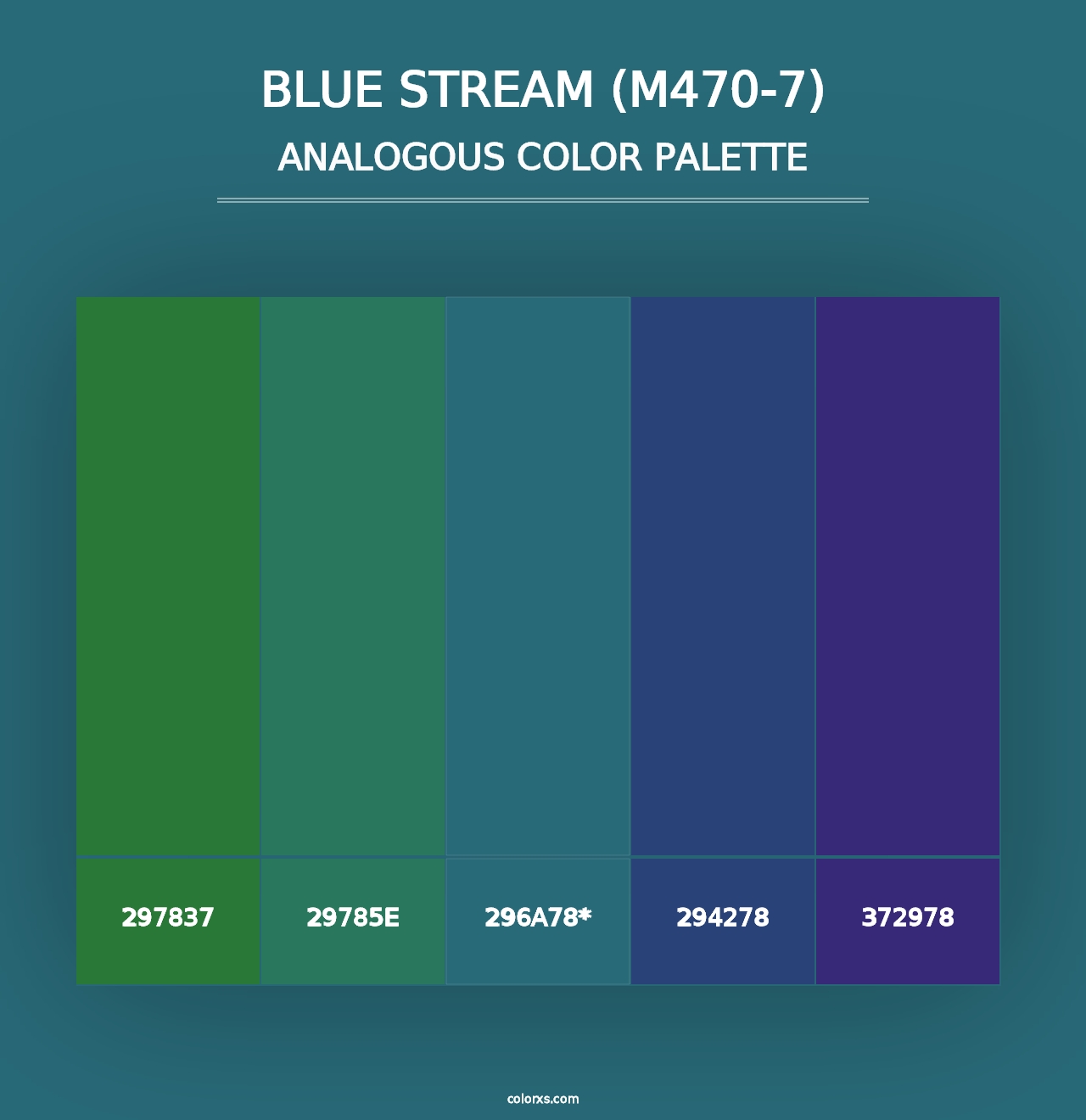 Blue Stream (M470-7) - Analogous Color Palette