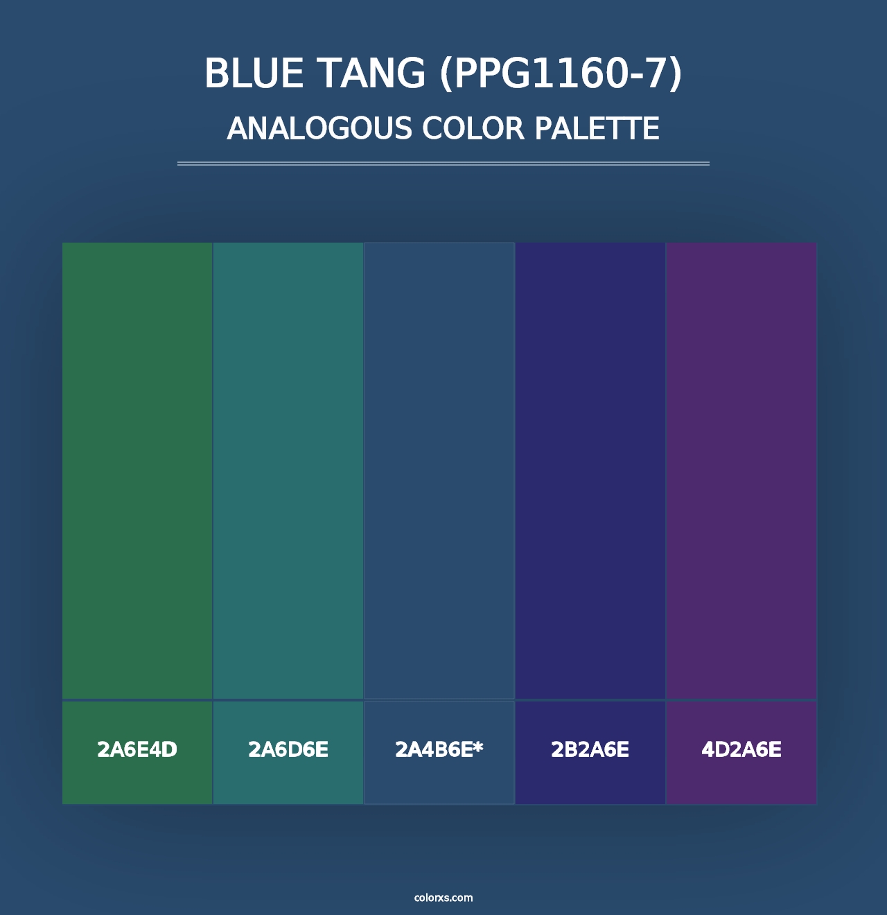 Blue Tang (PPG1160-7) - Analogous Color Palette