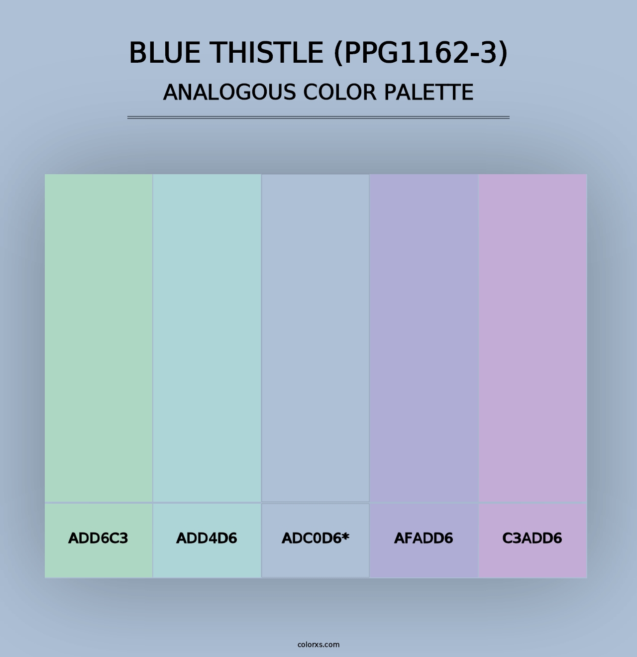 Blue Thistle (PPG1162-3) - Analogous Color Palette