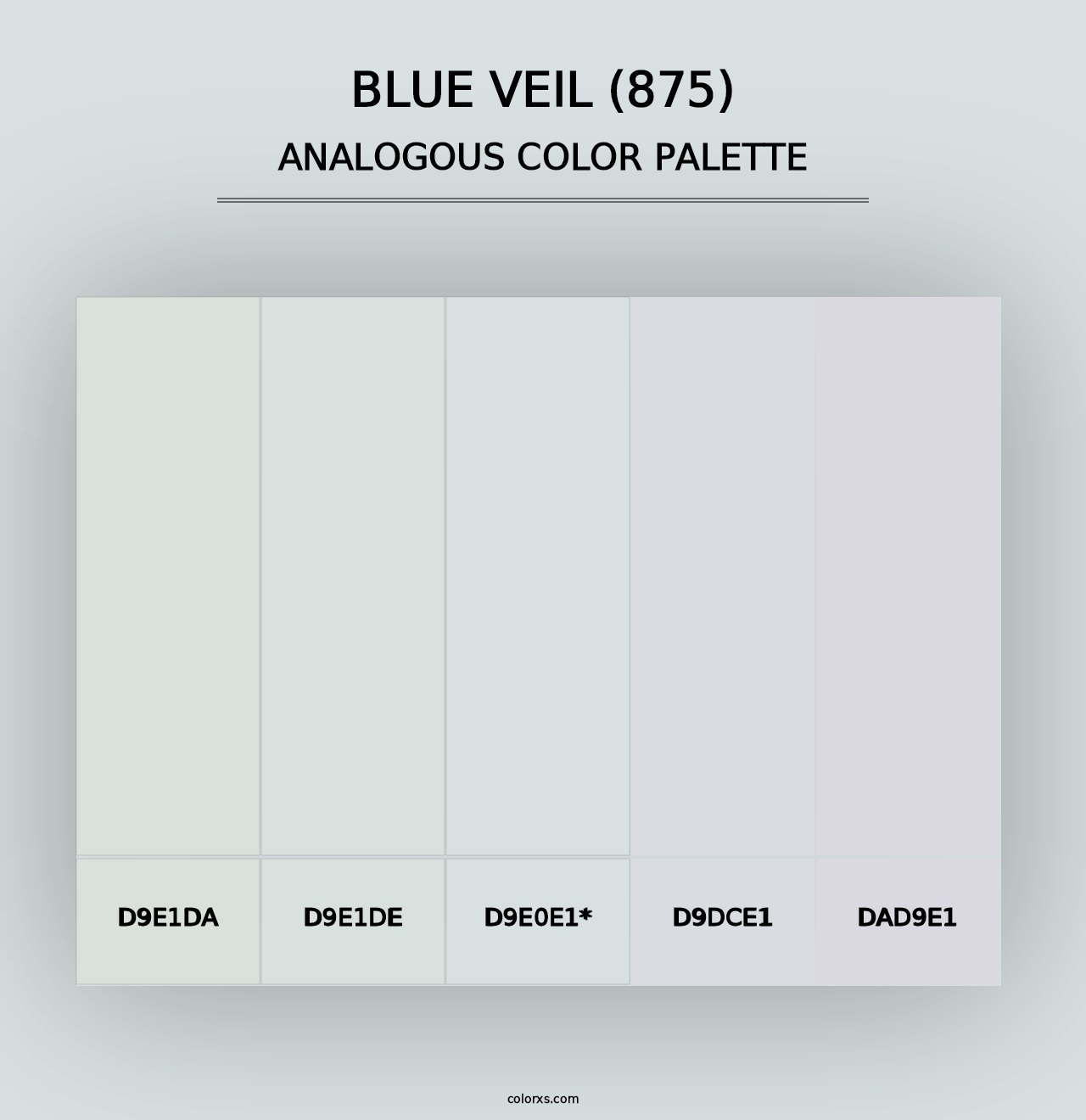 Blue Veil (875) - Analogous Color Palette