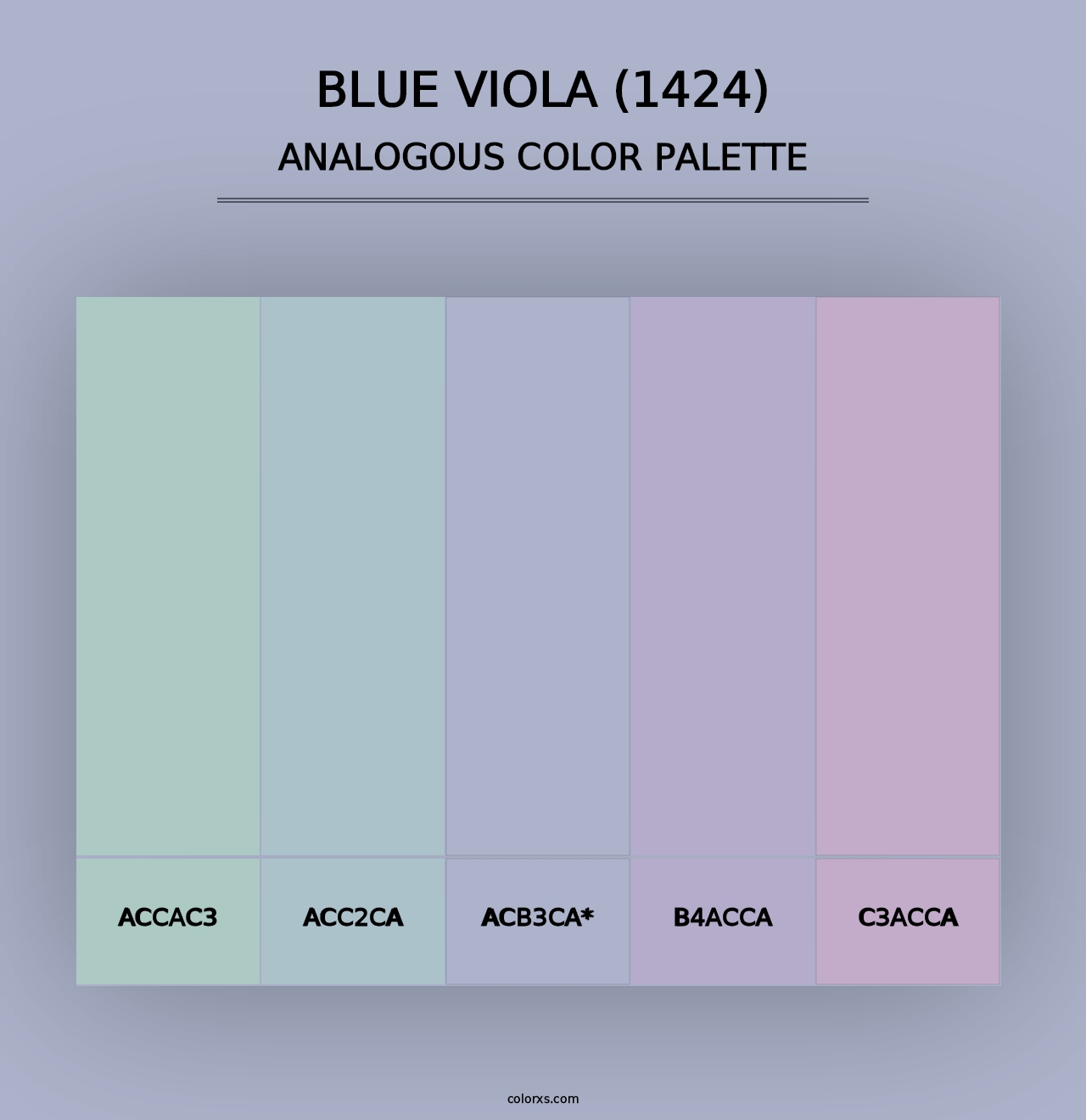 Blue Viola (1424) - Analogous Color Palette