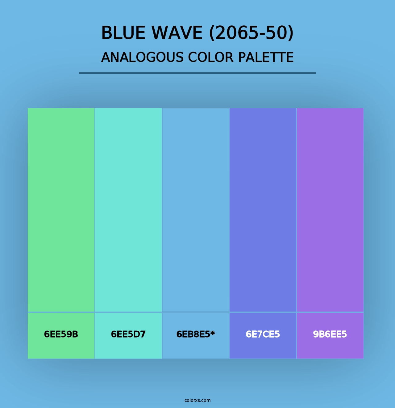 Blue Wave (2065-50) - Analogous Color Palette