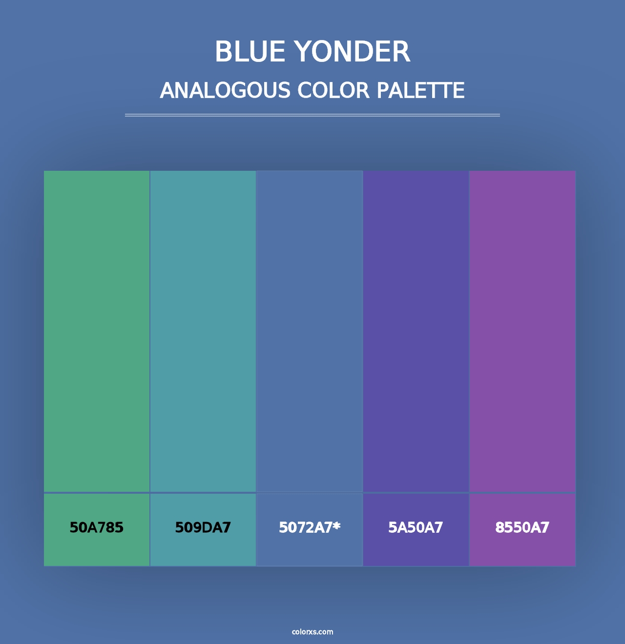 Blue Yonder - Analogous Color Palette