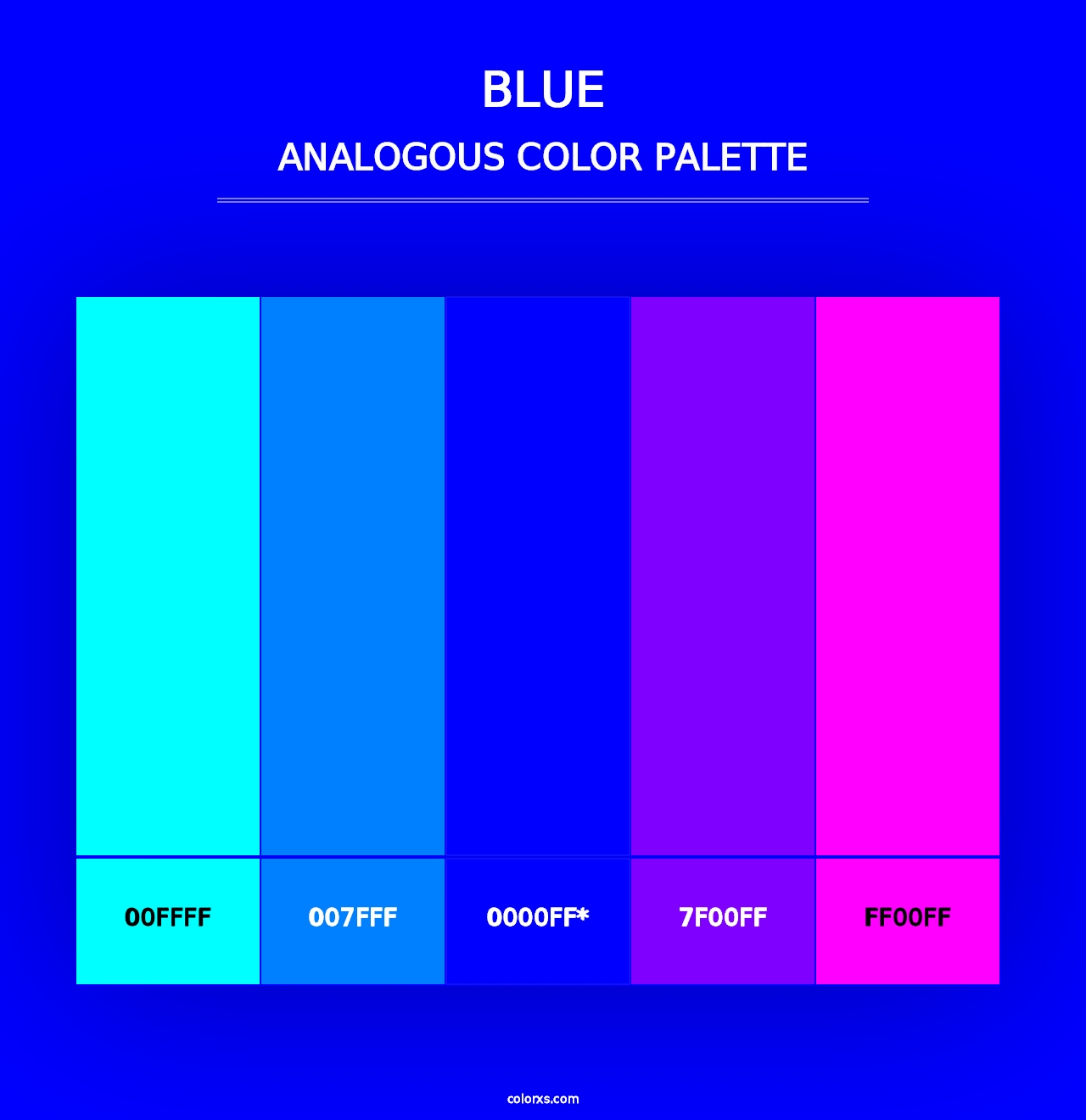 Blue - Analogous Color Palette