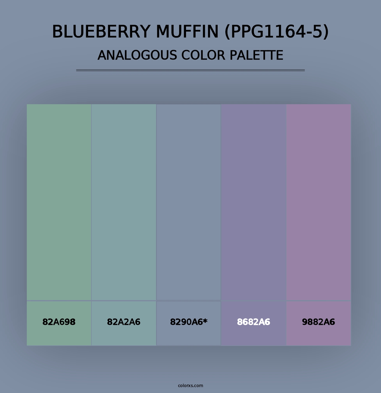 Blueberry Muffin (PPG1164-5) - Analogous Color Palette