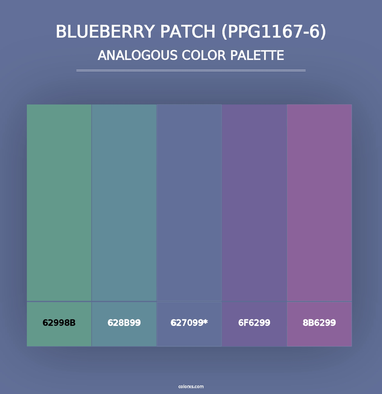 Blueberry Patch (PPG1167-6) - Analogous Color Palette