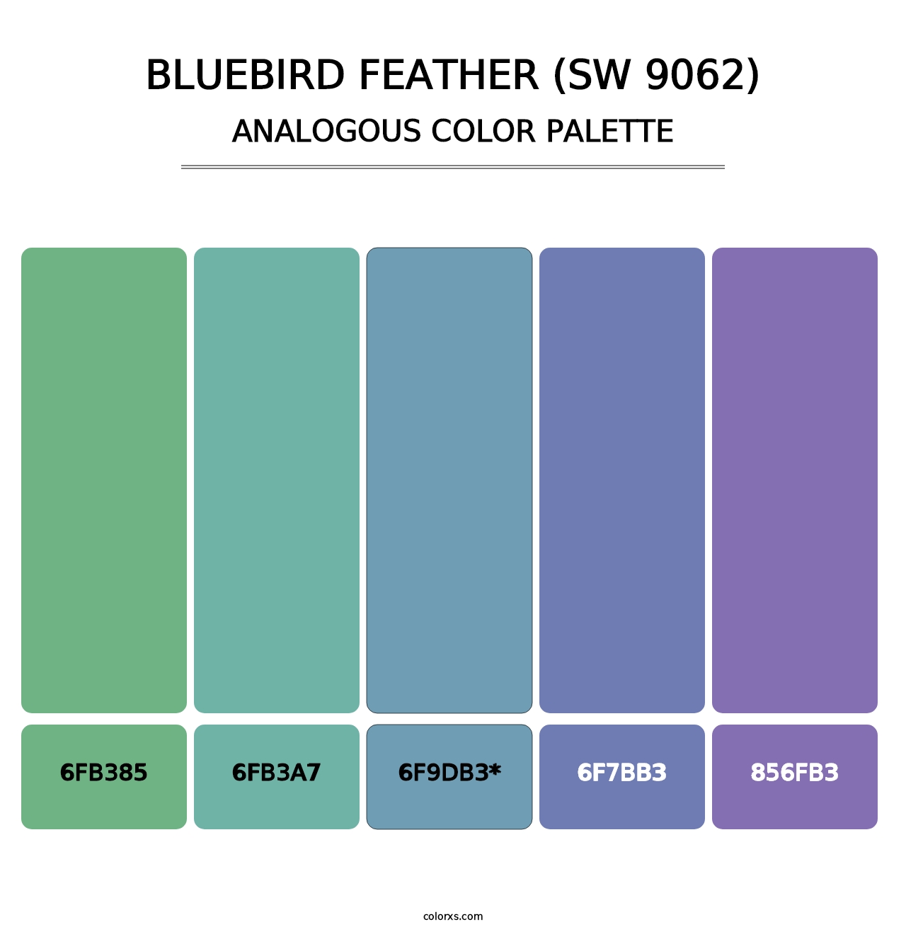 Bluebird Feather (SW 9062) - Analogous Color Palette