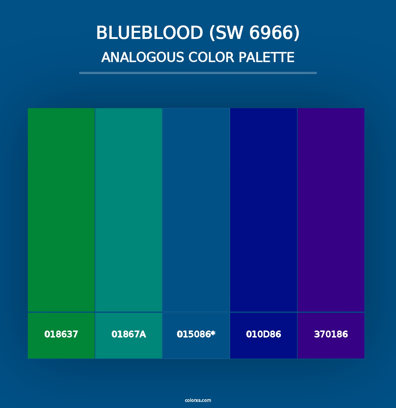 Blueblood (SW 6966) - Analogous Color Palette