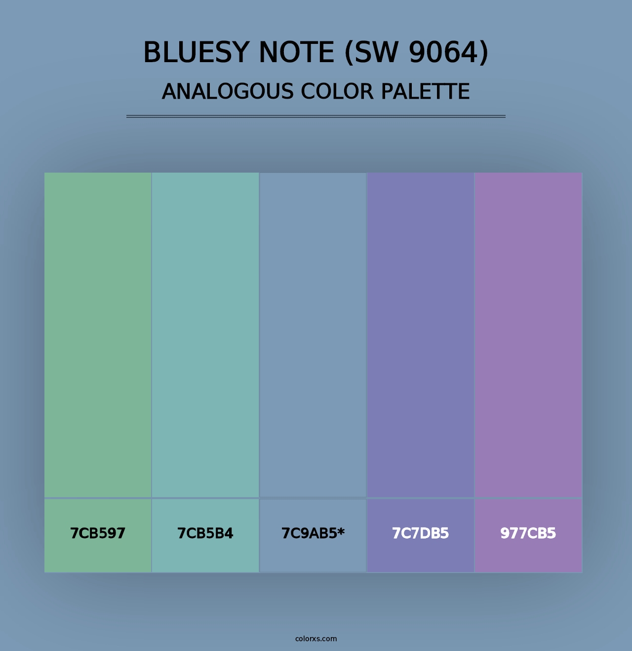 Bluesy Note (SW 9064) - Analogous Color Palette