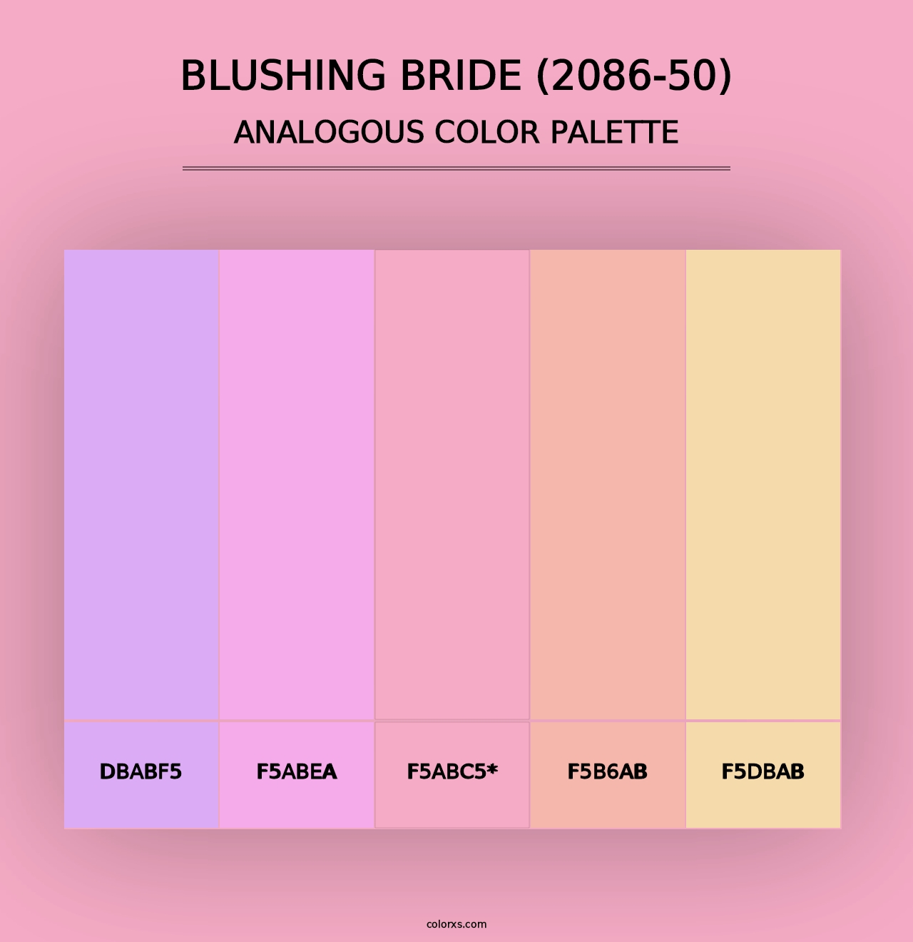 Blushing Bride (2086-50) - Analogous Color Palette