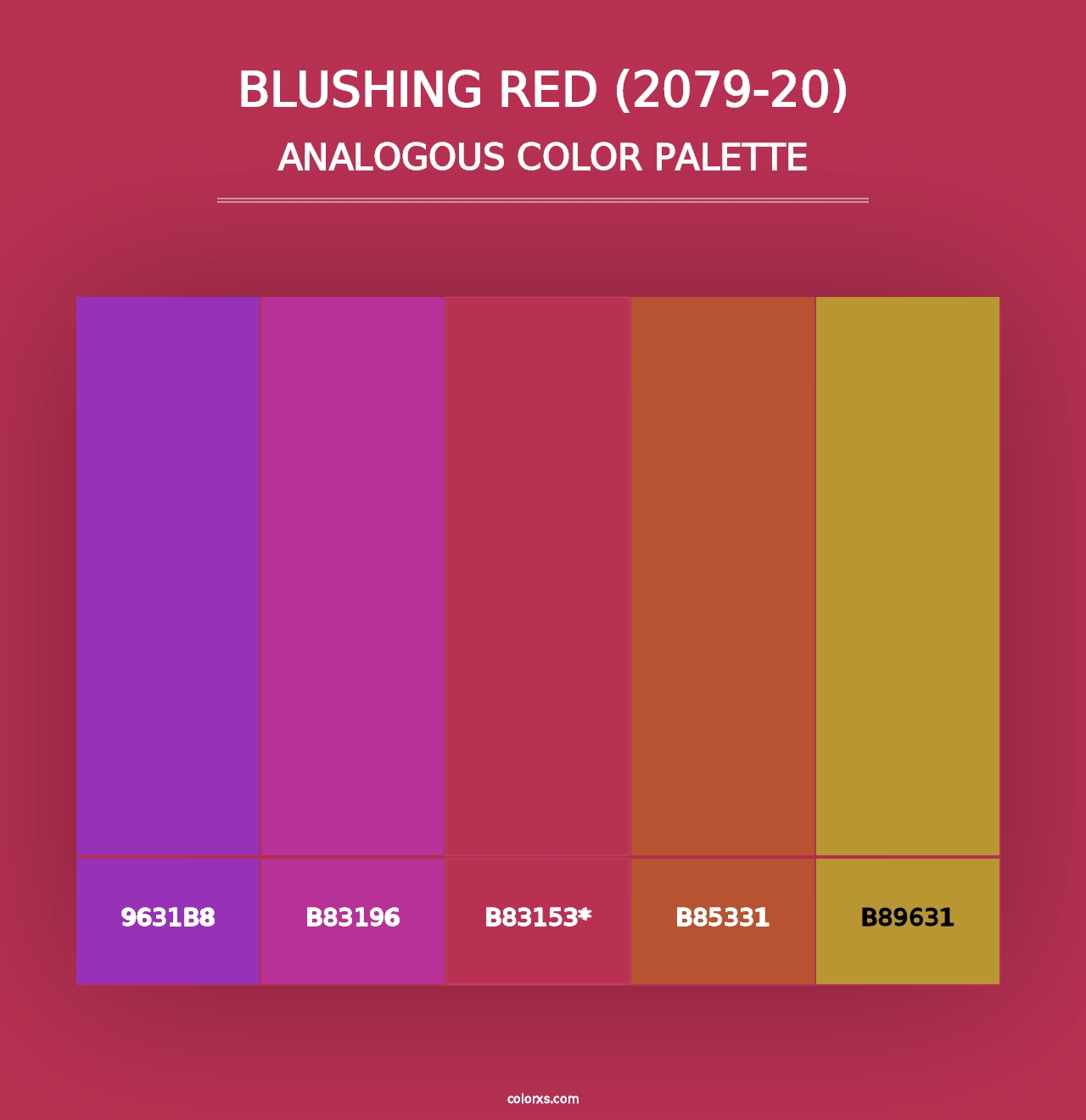 Blushing Red (2079-20) - Analogous Color Palette