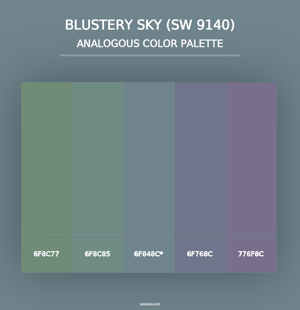 Sherwin Williams Blustery Sky (SW 9140) Paint coordinating colors and ...