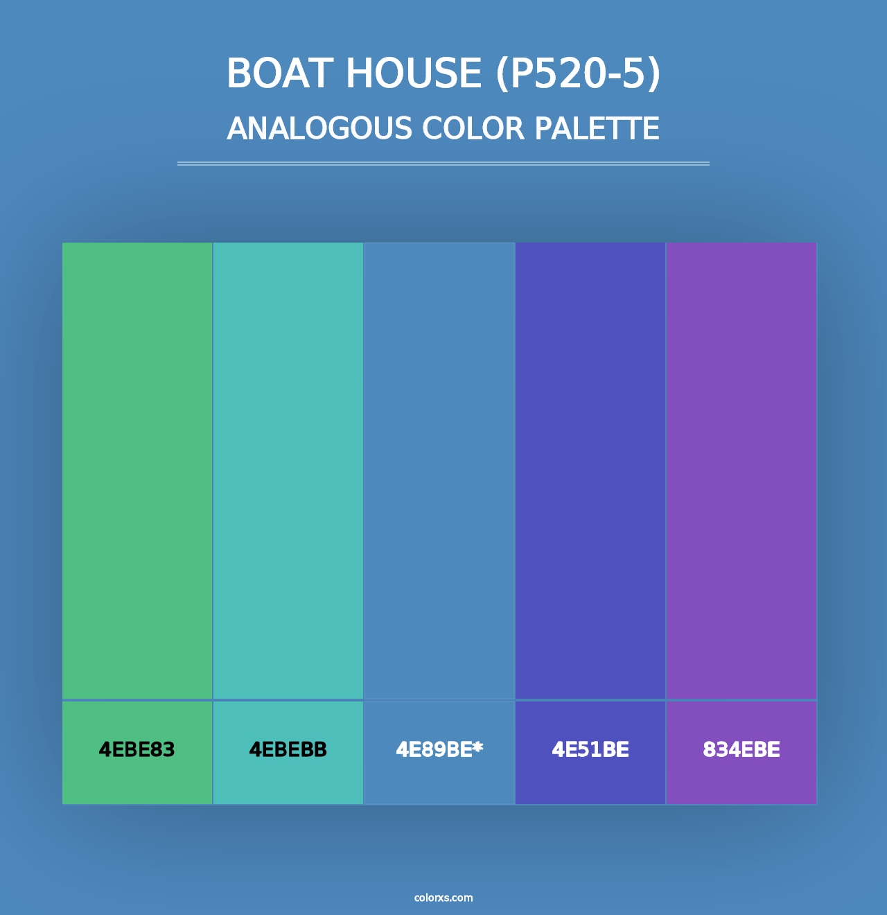 Boat House (P520-5) - Analogous Color Palette