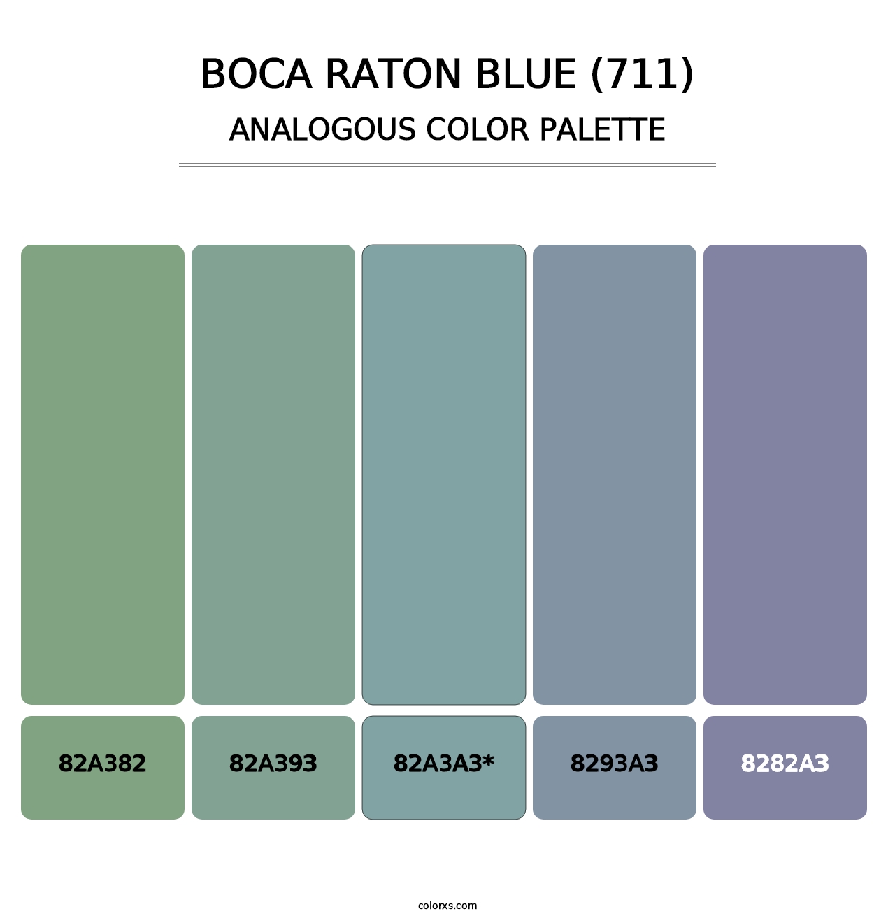 Boca Raton Blue (711) - Analogous Color Palette