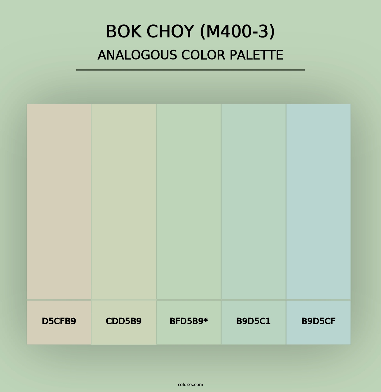 Bok Choy (M400-3) - Analogous Color Palette