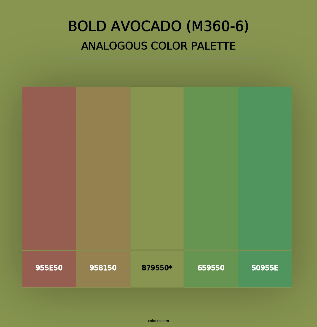 Bold Avocado (M360-6) - Analogous Color Palette