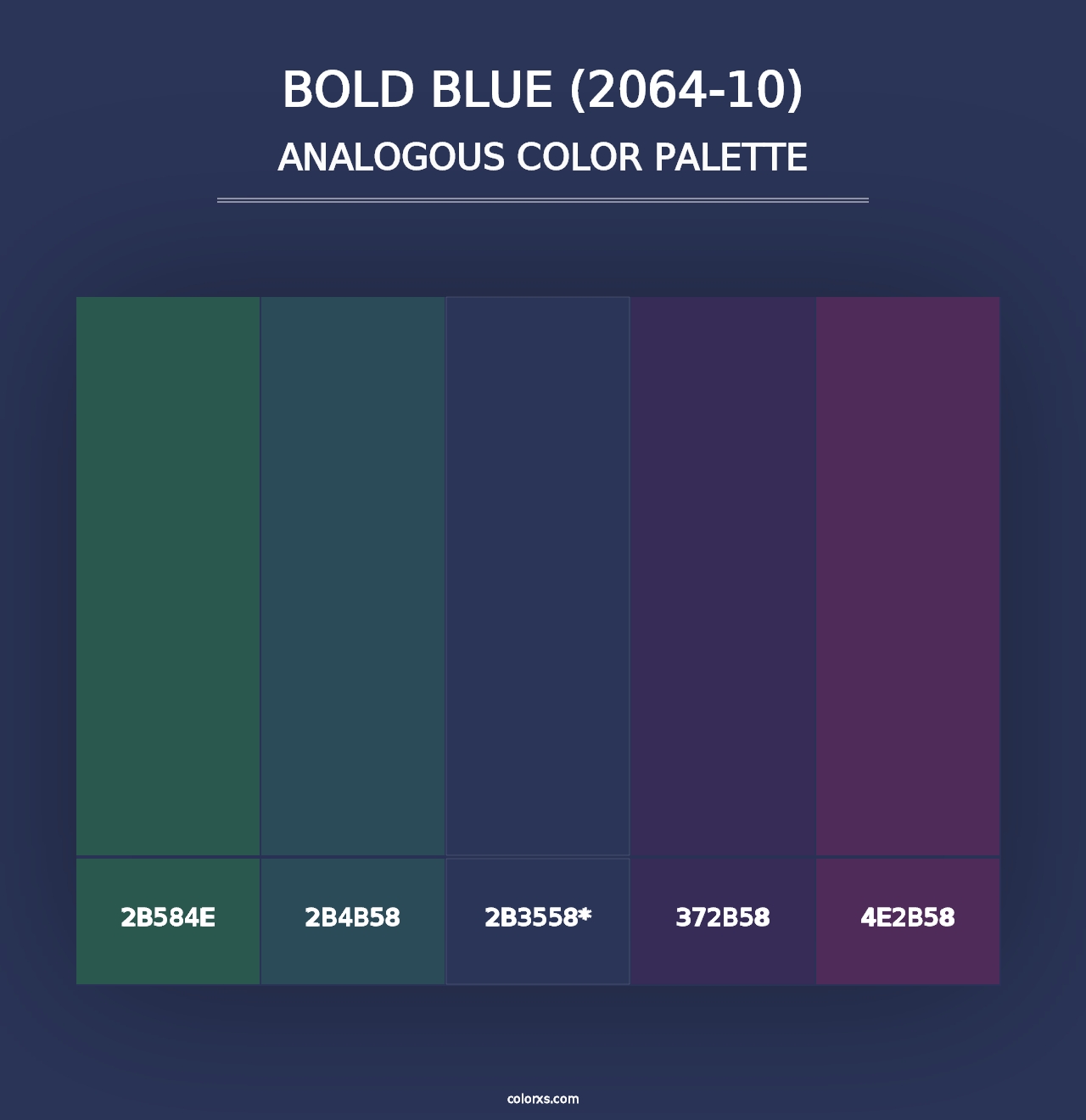 Bold Blue (2064-10) - Analogous Color Palette