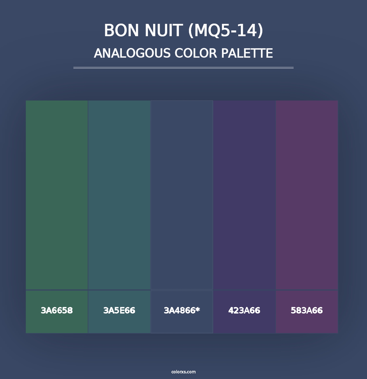 Bon Nuit (MQ5-14) - Analogous Color Palette