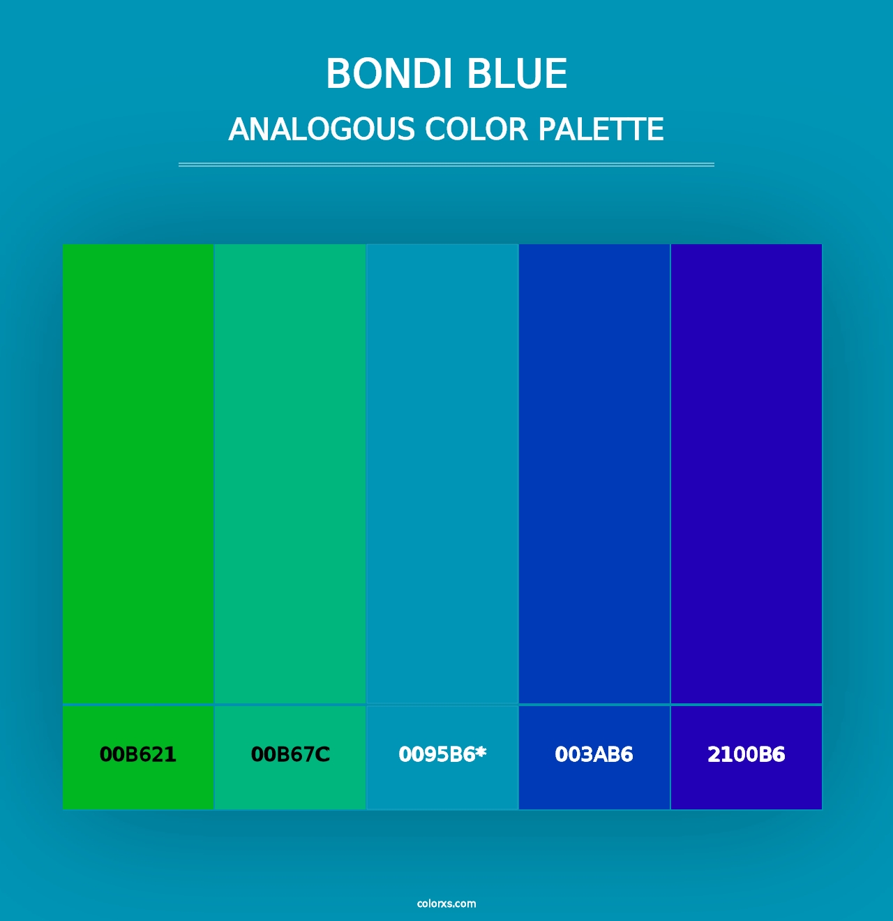 Bondi Blue - Analogous Color Palette