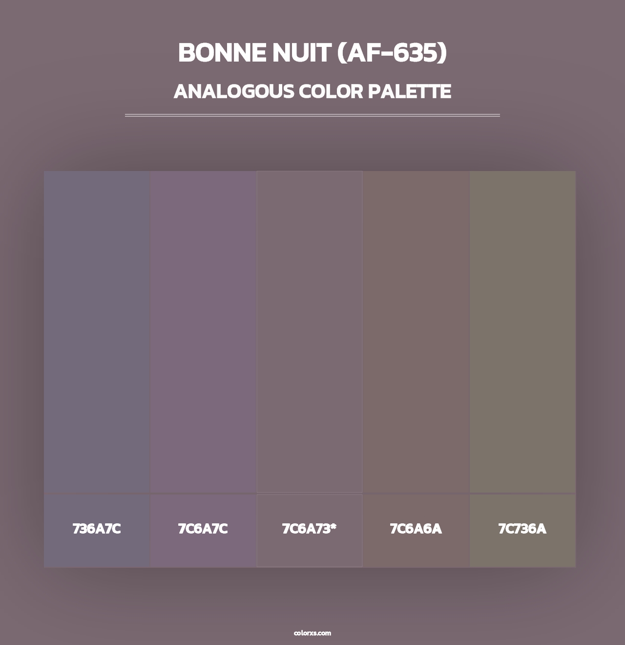 Bonne Nuit (AF-635) - Analogous Color Palette