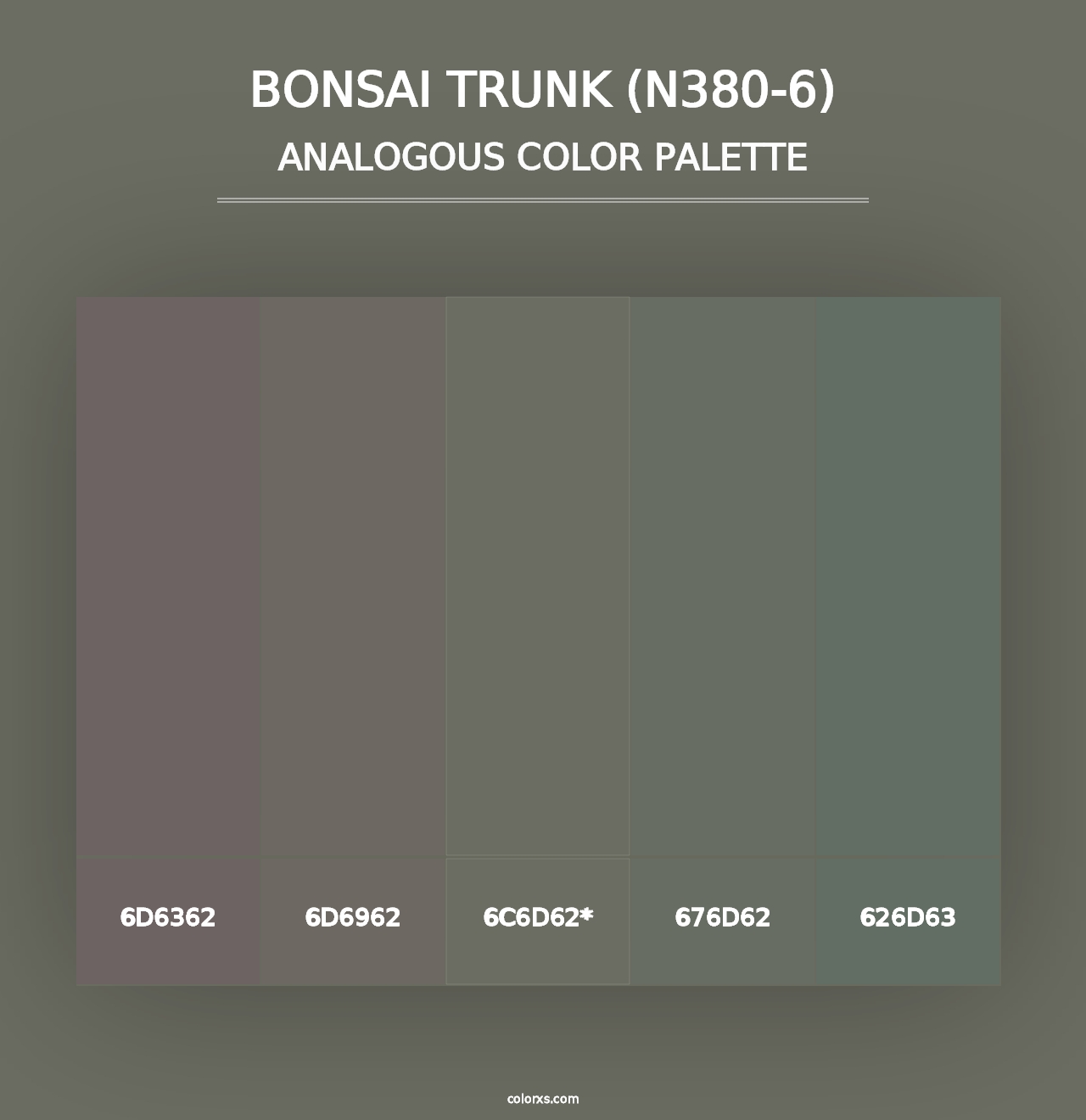 Bonsai Trunk (N380-6) - Analogous Color Palette