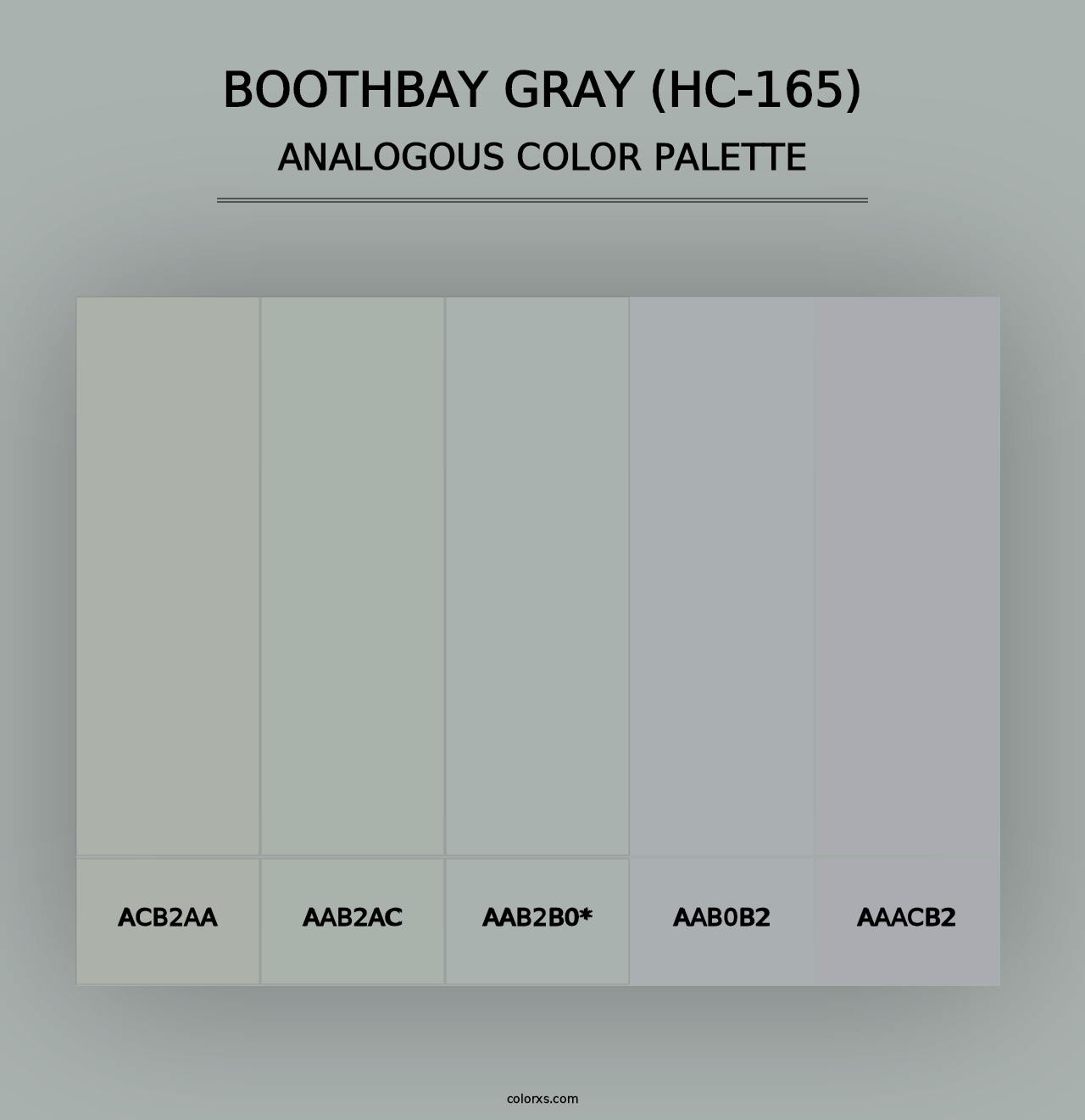 Boothbay Gray (HC-165) - Analogous Color Palette