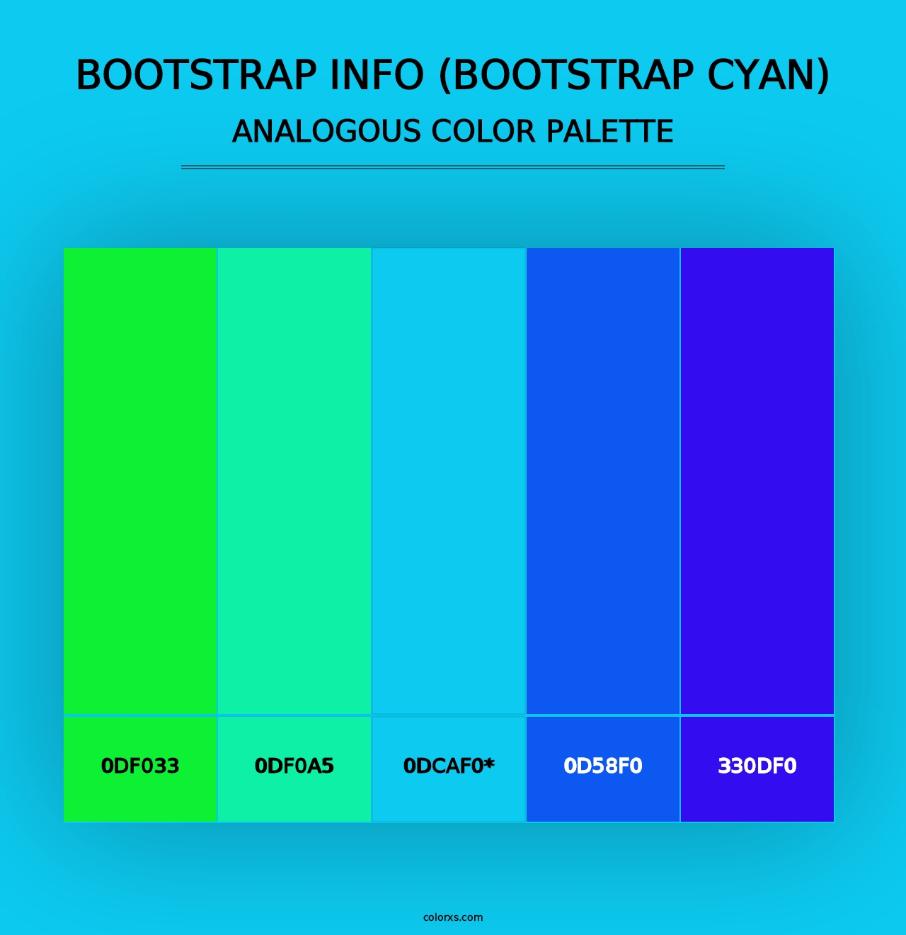 Bootstrap Info (Bootstrap Cyan) - Analogous Color Palette