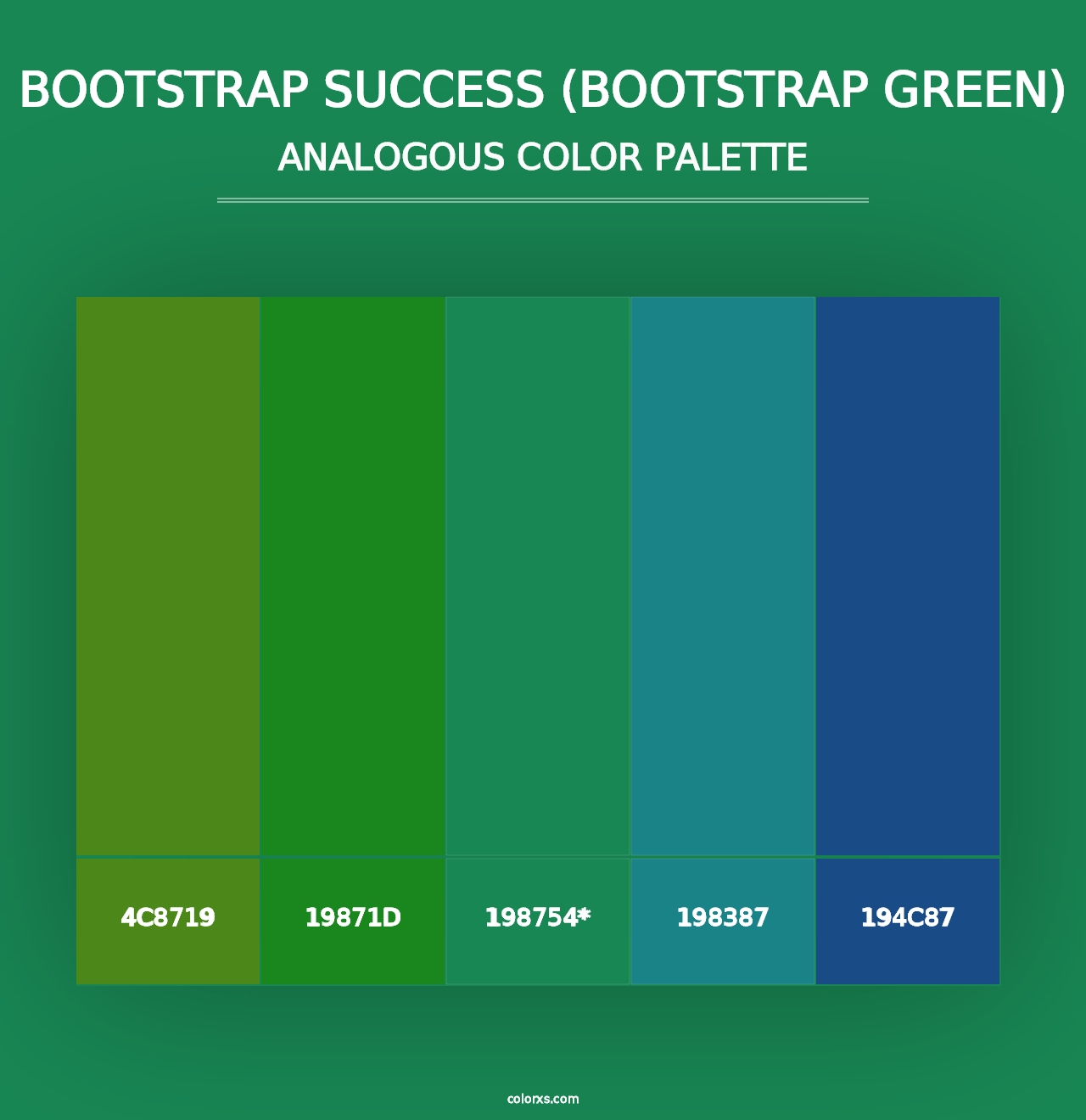 Bootstrap Success (Bootstrap Green) - Analogous Color Palette