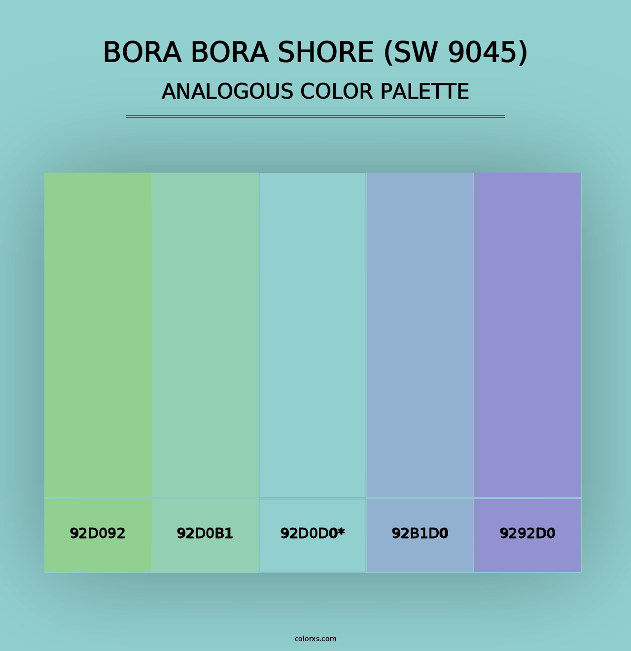 Bora Bora Shore (SW 9045) - Analogous Color Palette